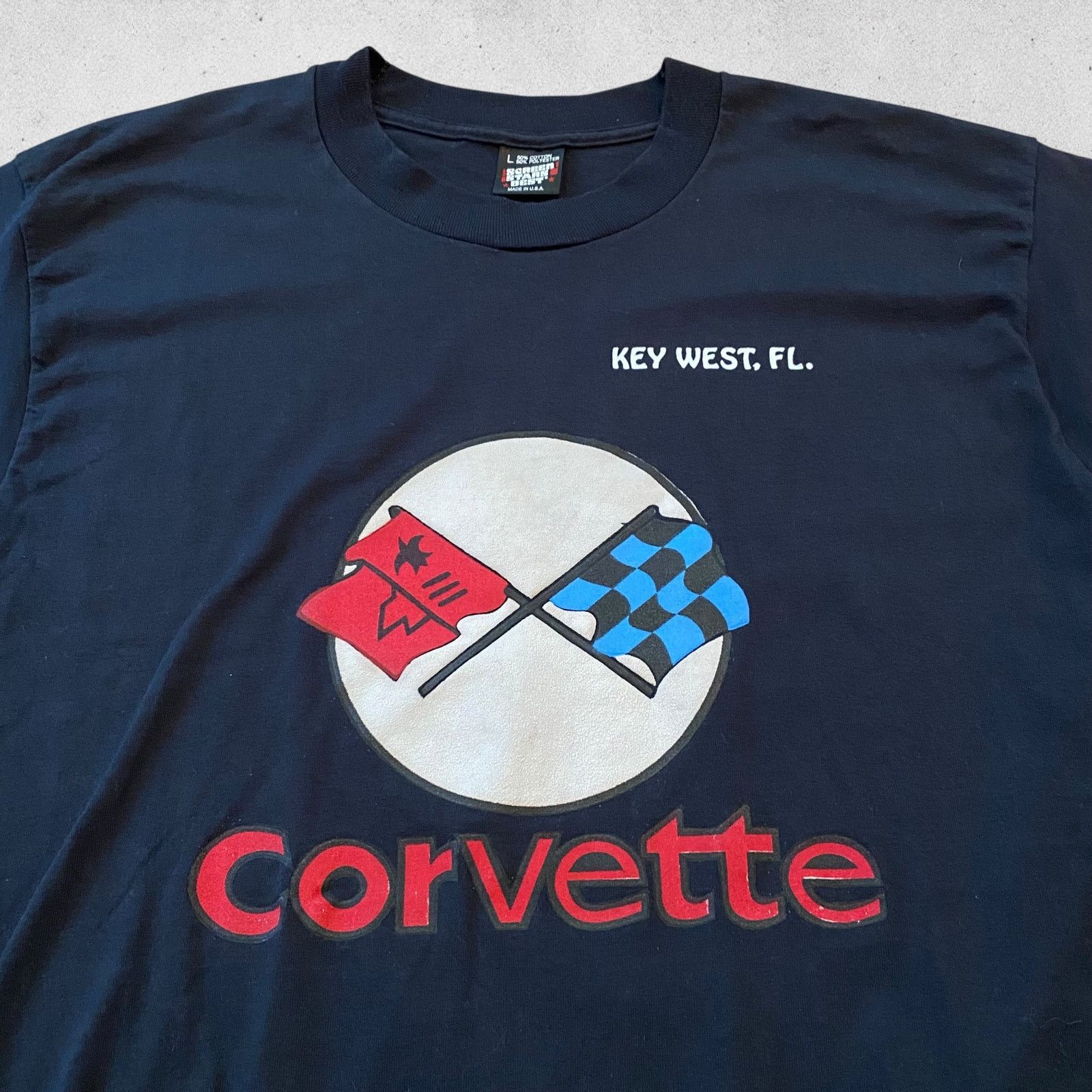 Vintage Vintage 90s Corvette Key West Florida T Shirt Size US L / EU 52-54 / 3 - 2 Thumbnail