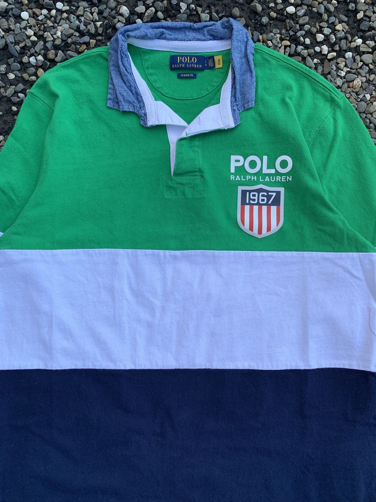 Polo Ralph Lauren Polo Ralph Lauren K-Swiss Colorblock Longsleeve Rugby Shirt Size US L / EU 52-54 / 3 - 2 Thumbnail