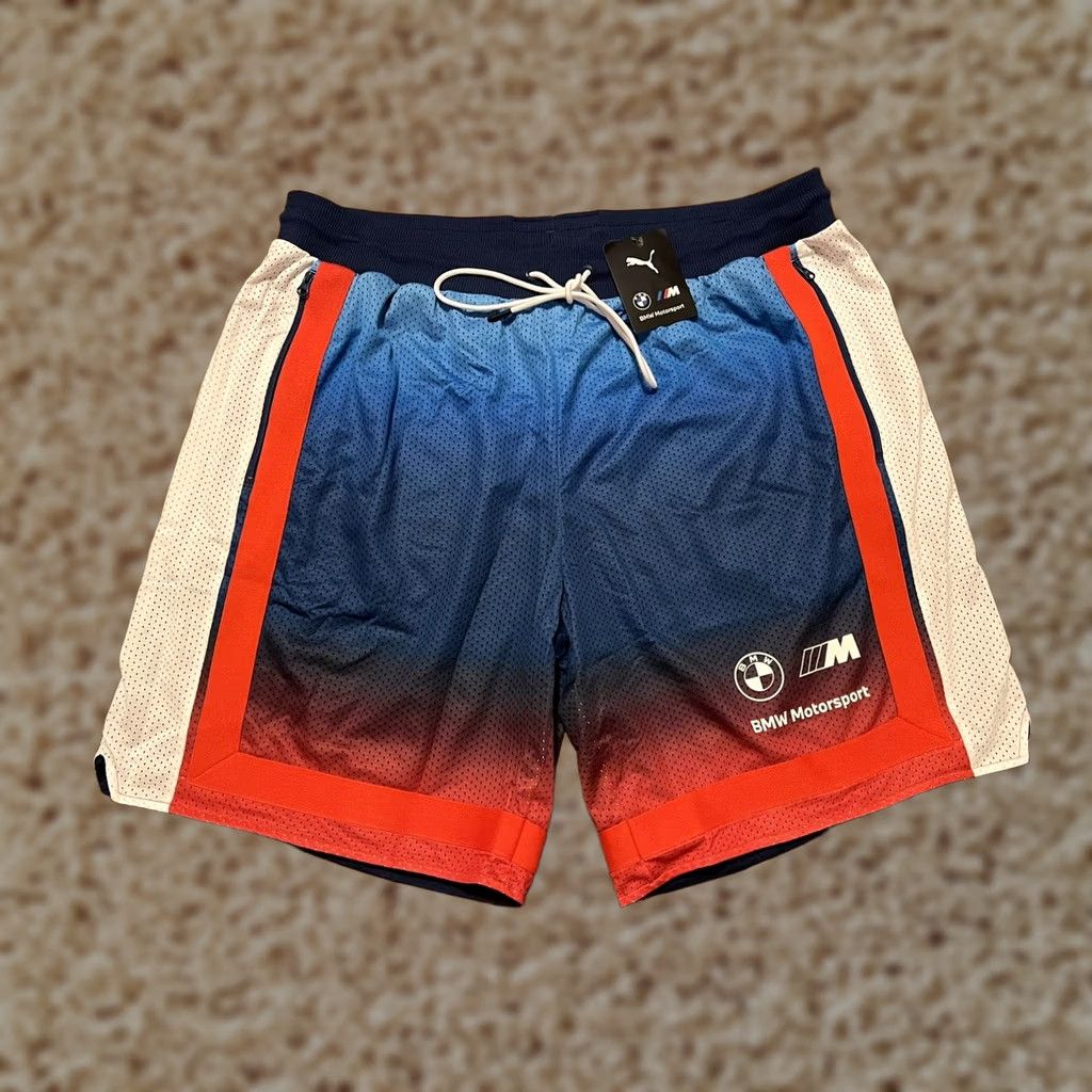 Puma PUMA BMW M Motorsport 535096-01 Athletic Gym Basketball Shorts Men 2XL Multicolor Athletic Basketball 90s Retro Mens Size US 39 - 1 Thumbnail