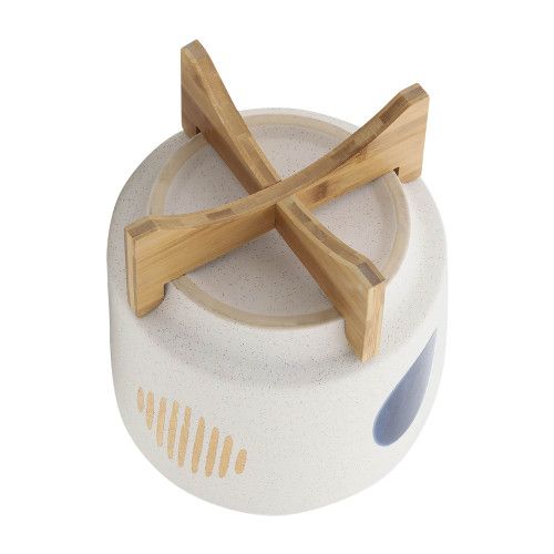 Designer × Homemade 10" FUNKY PLANTER W/ STAND, WHITE Size US L / EU 52-54 / 3 - 5 Thumbnail