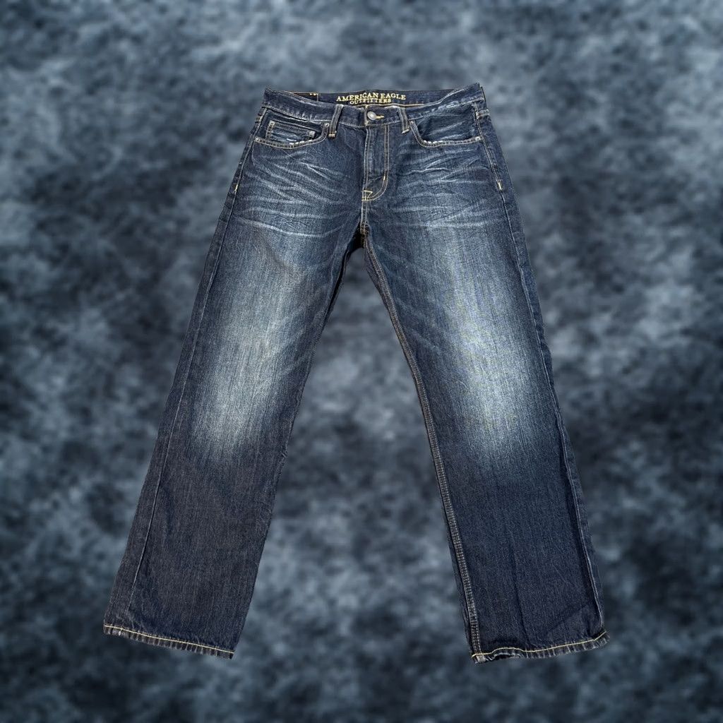 American Eagle Outfitters VINTAGE American Eagle Jeans Men 32x30 Relaxed Straight Dark Wash Blue Distressed? No, Distressed: No Size US 32 / EU 48 - 1 Thumbnail