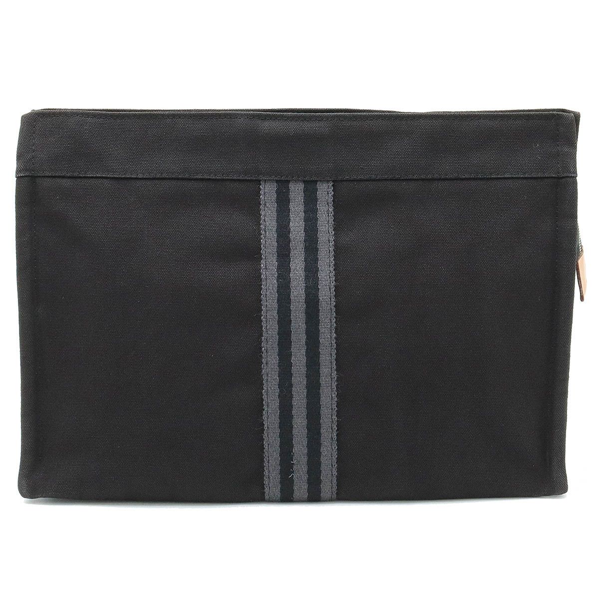 Hermes Hermes Canvas/Leather Clutch Bag Canvas Clutch Bag in Very Good Condition