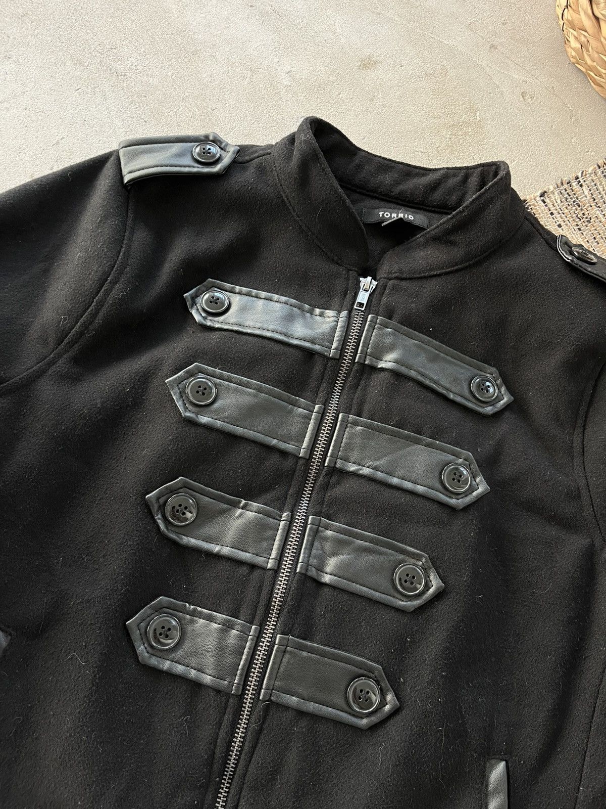 Other Hype Vintage Torrid Wool Napoleon Bomber Jacket Black Y2K Size S / US 4 / IT 40 - 7 Thumbnail