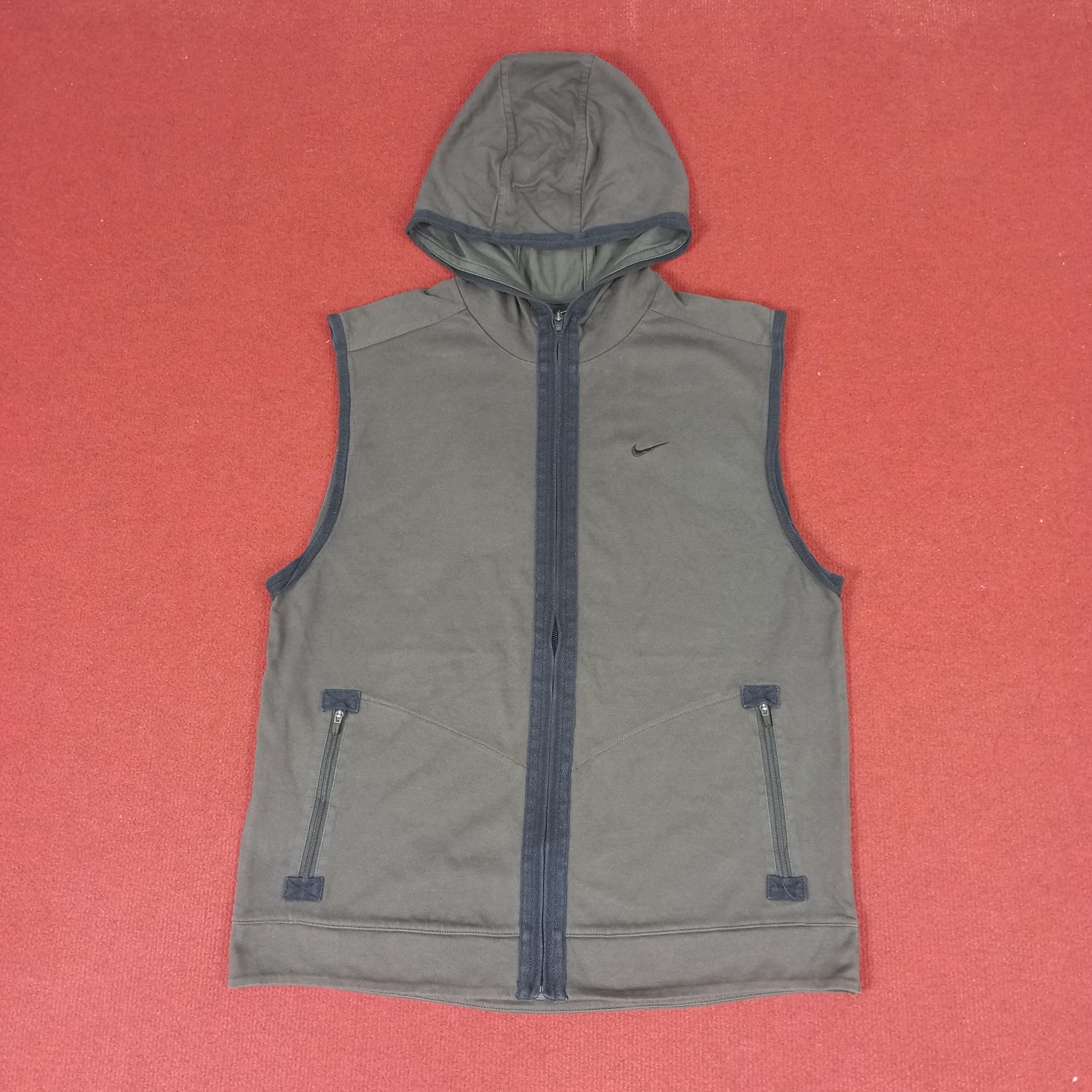 Nike × Vintage Nike Gym Training Sleeveless With Hoodie Size US S / EU 44-46 / 1 - 1 Thumbnail