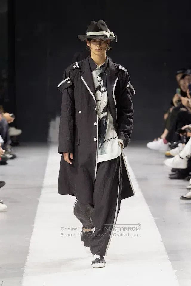 Yohji Yamamoto Yohji Yamamoto Shoulder Patch White Edge Linen Coat Size US S / EU 44-46 / 1 - 2 Thumbnail
