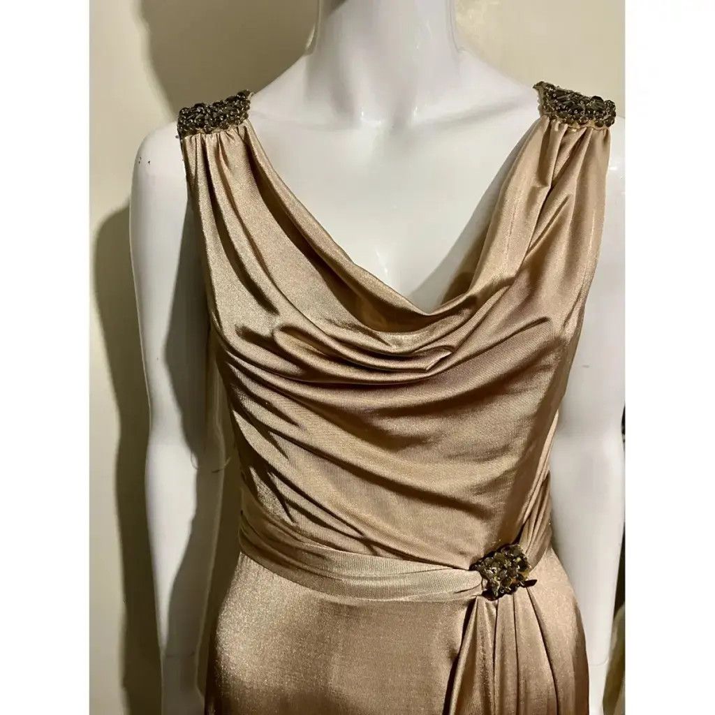 Jenny Packham Pale gold evening gown Size S / US 4 / IT 40 - 5 Thumbnail