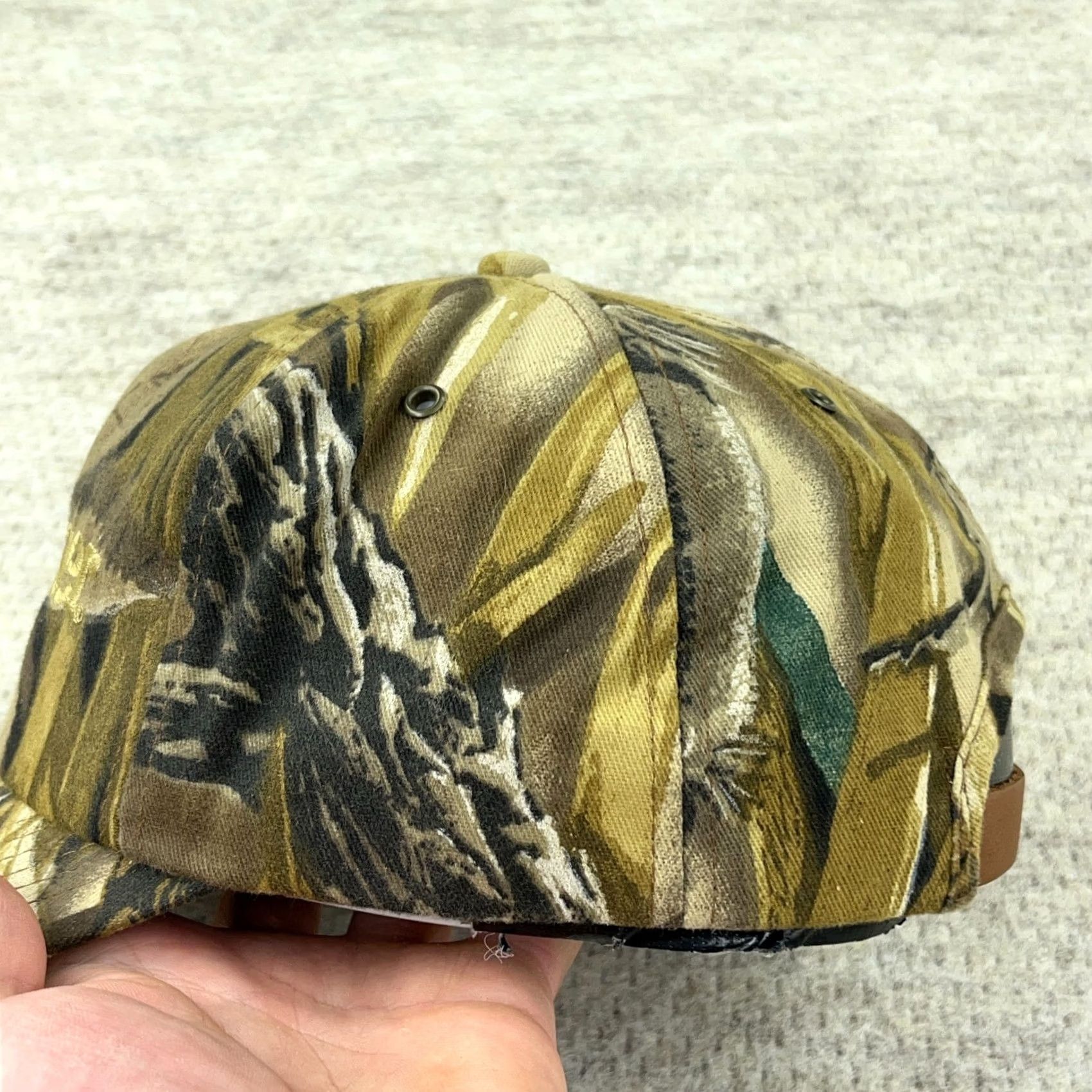 Budweiser VINTAGE Budweiser Hat Cap Trucker Camo Strap Back K Products Beer 90s Wet Lands Size ONE SIZE - 3 Thumbnail