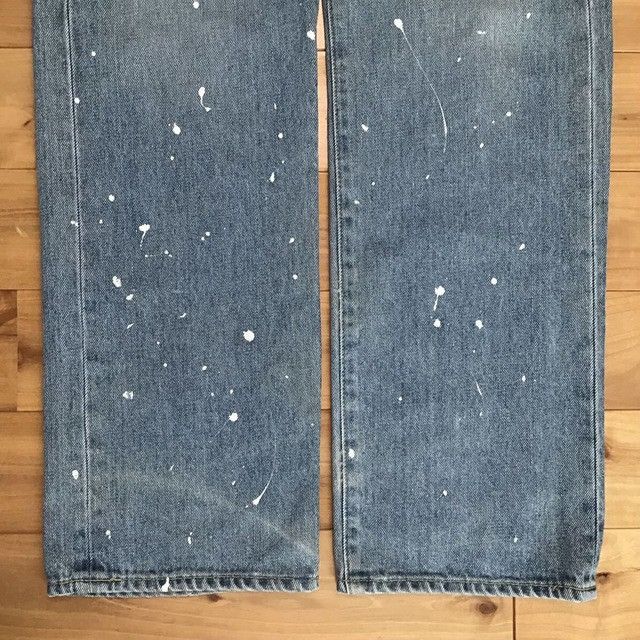 Bape BAPE DAMAGED Rope logo Slim taper denim pants ★size XL Size US 36 / EU 52 - 6 Thumbnail
