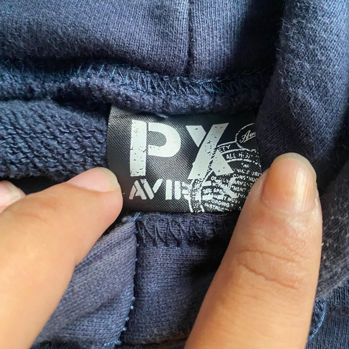 Avirex 2000s - Avirex PX U.S Navy Spellout Navy Fadded Hoodie Size US M / EU 48-50 / 2 - 6 Thumbnail