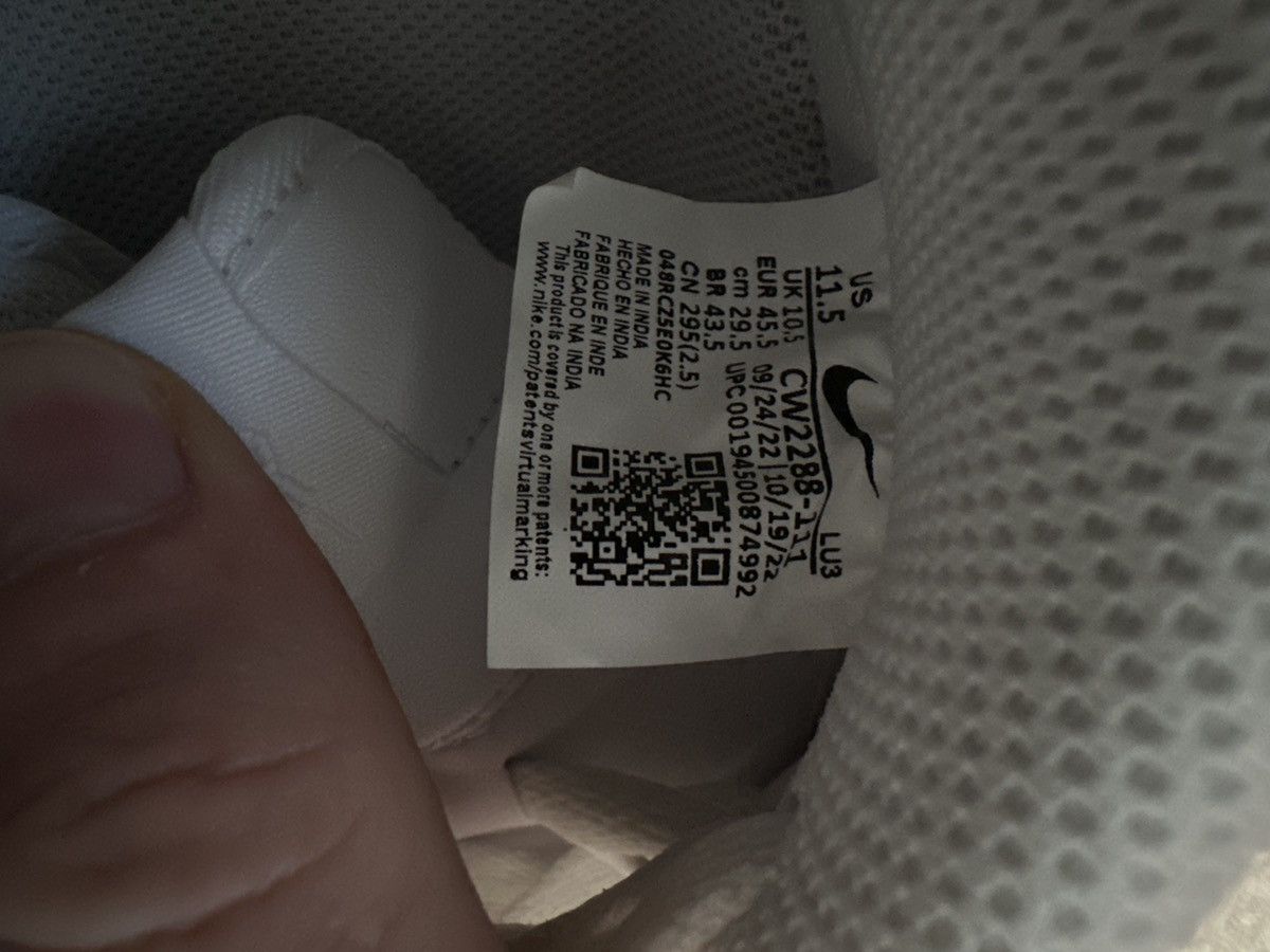 Nike Nike Air Force 1 Low White Snoopy Charlie Brown Size US 11.5 / EU 44-45 - 11 Thumbnail