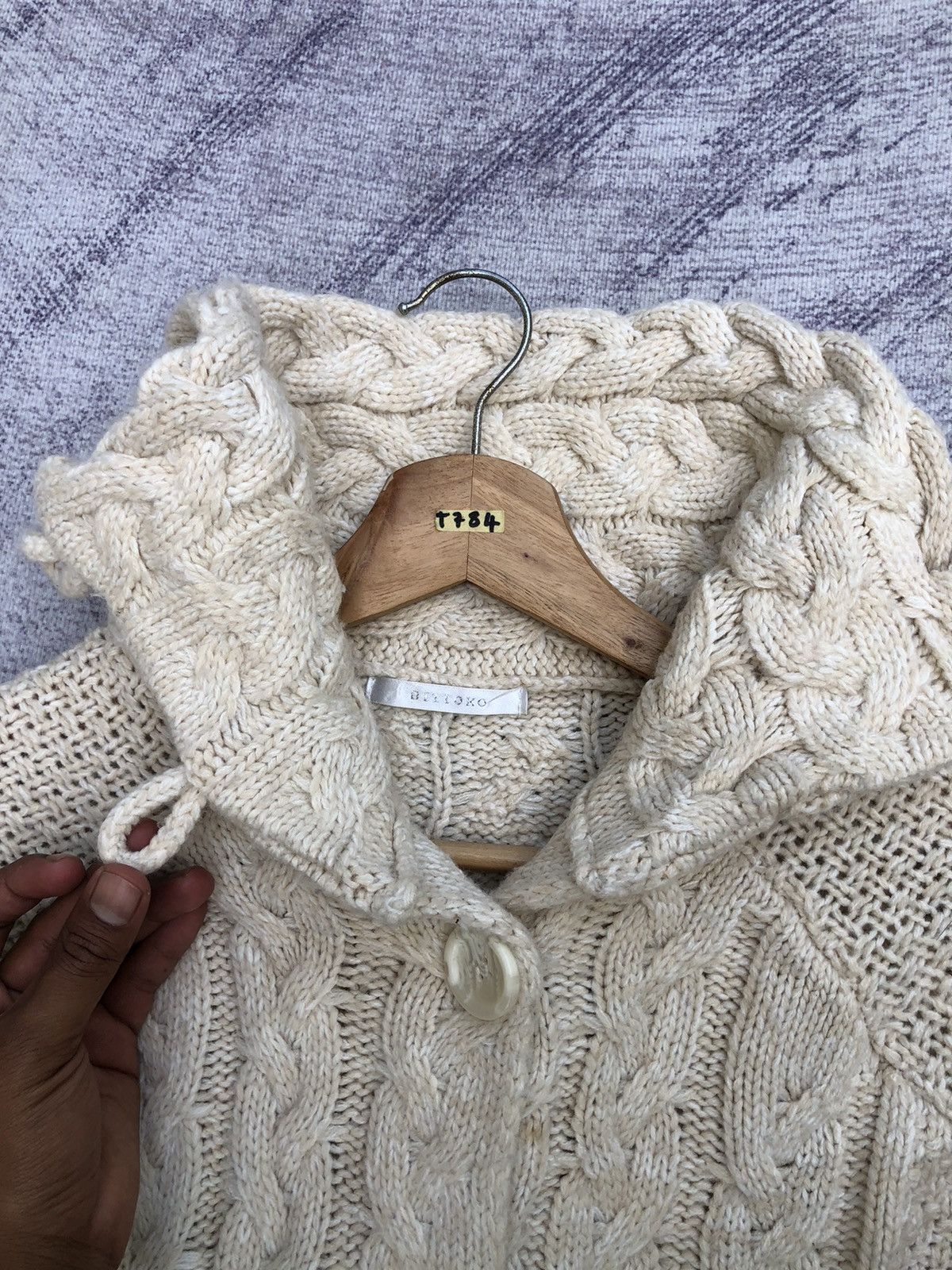 Homespun Knitwear × Vintage 🔴Cardigan Plain Design Luxury Pattern With Pocket Size US M / EU 48-50 / 2 - 8 Thumbnail