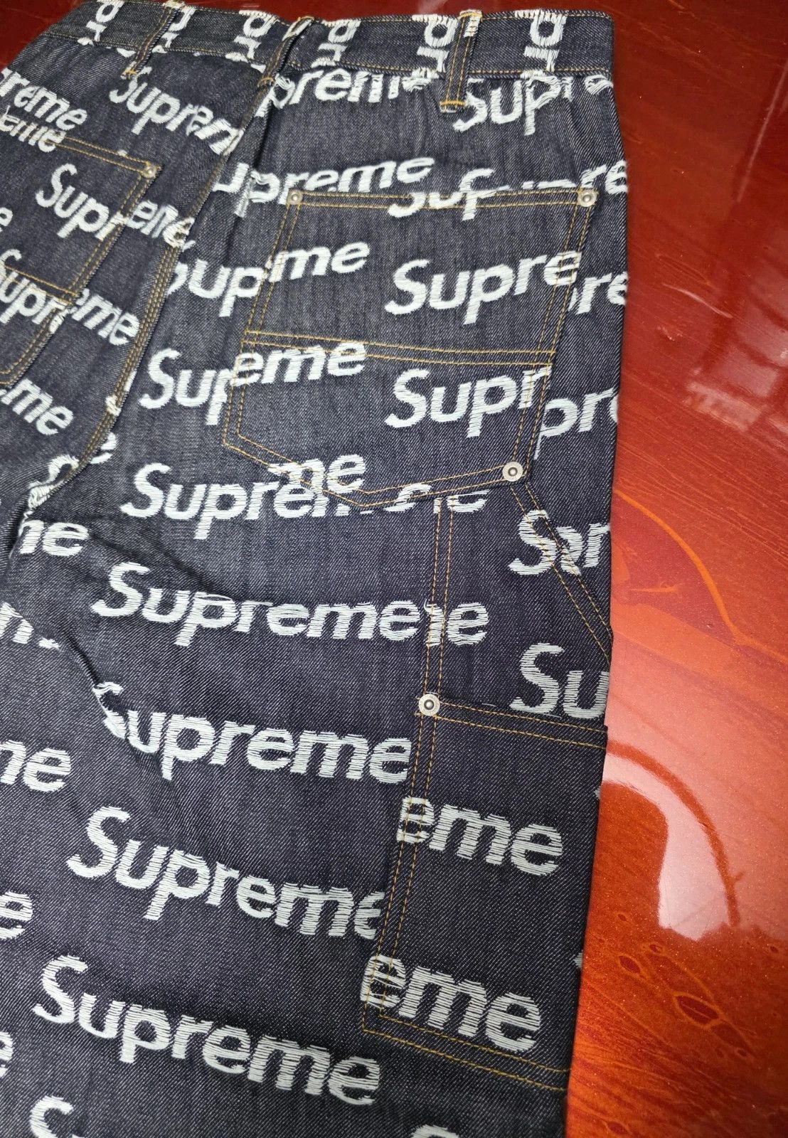 Supreme Supreme Jacquard Logos Double Knee Denim Painter Jeans Sz 30 Size US 30 / EU 46 - 7 Thumbnail