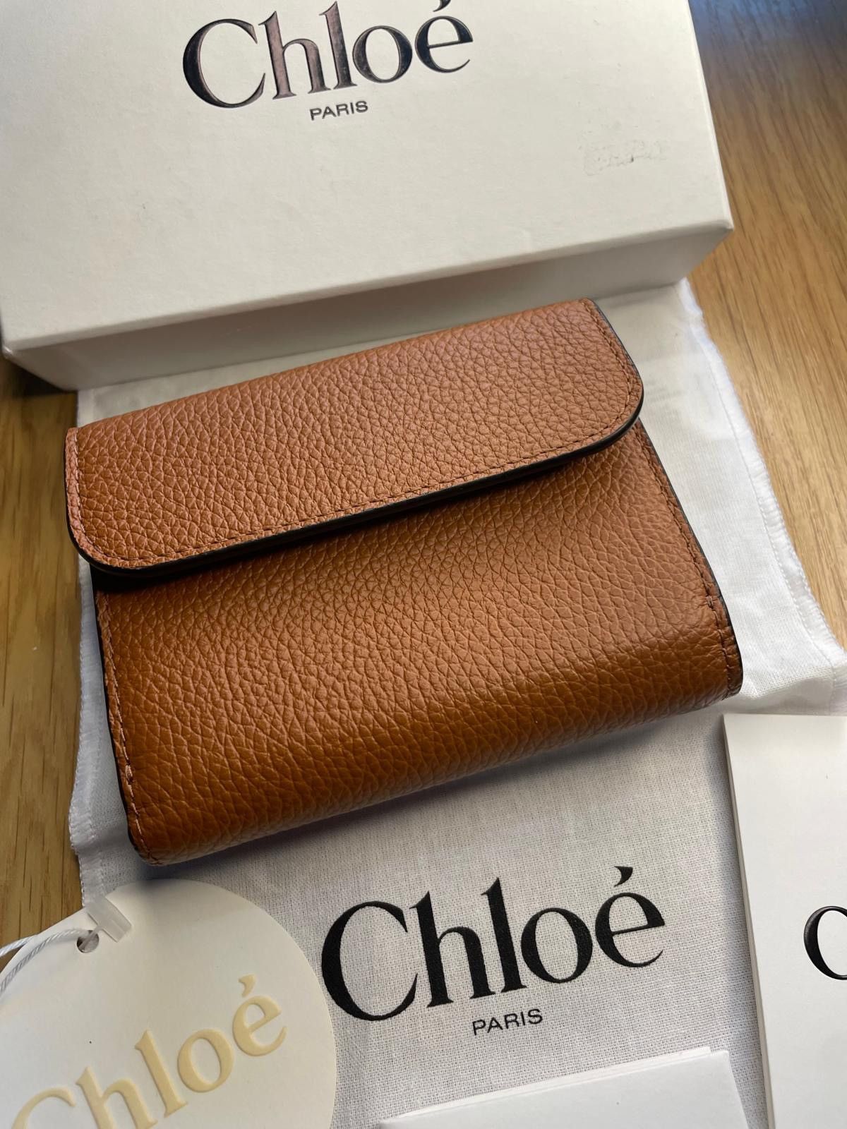 Chloe Authentic Chloé TriFold Wallet Lambskin Size ONE SIZE - 3 Thumbnail