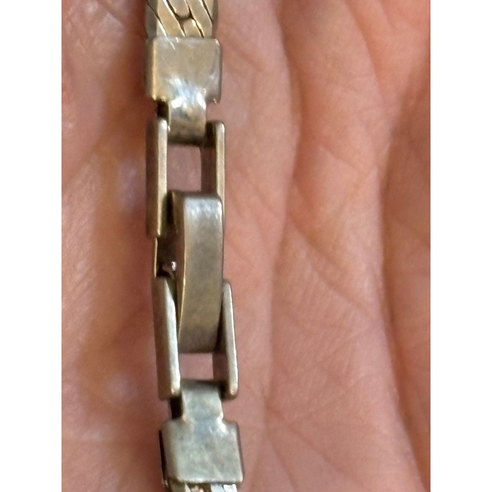 Other Vintage Silver Tone Herringbone Chain Necklace 24.5” Size ONE SIZE - 4 Thumbnail