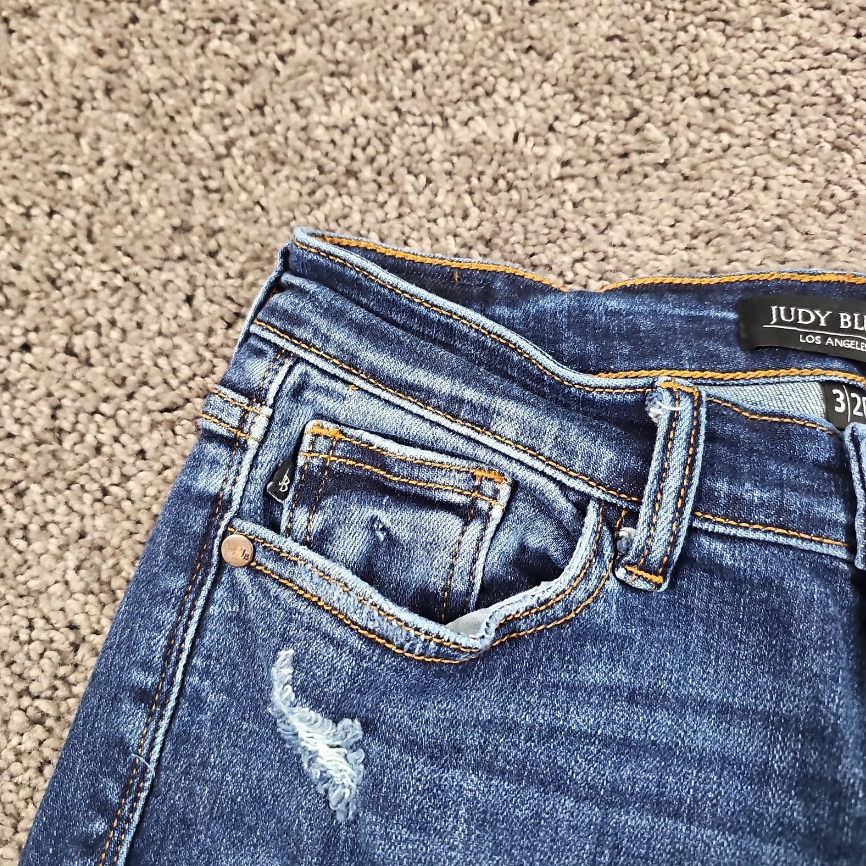 Denime Judy Blue Jeans Womens Skinny Distressed Stretch Denim Relaxed Fit 22x29 Blue Jeans Adult Regular 3 - 20? Size 26" / US 2 / IT 38 - 3 Thumbnail