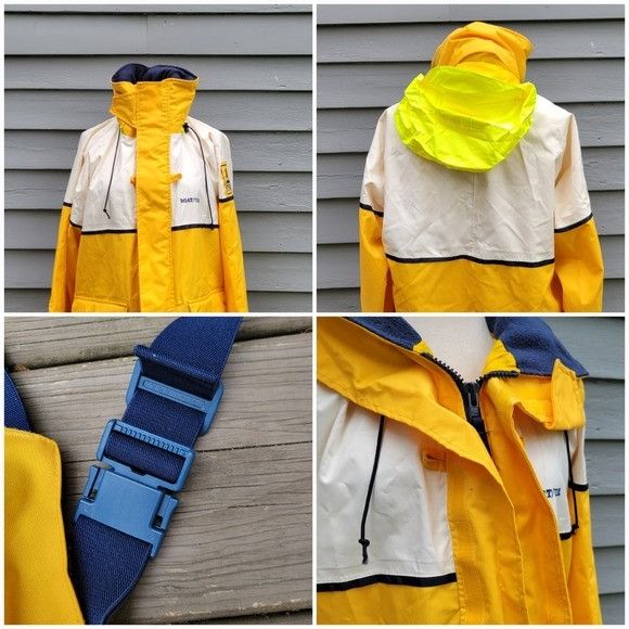 Vintage Vintage 90s High Vis Visability Yellow Nylon BoatUS Boating Size US S / EU 44-46 / 1 - 3 Thumbnail