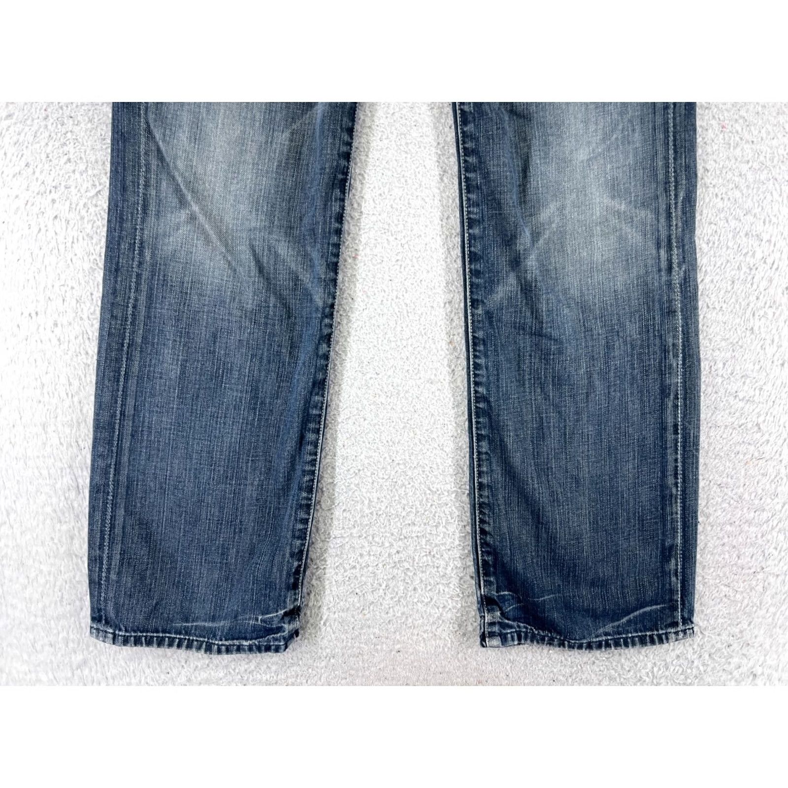 7 For All Mankind 7 For All Mankind Jeans Juniors 14 Blue Denim Straight Wide Leg 24x28 Jeans Womens 7 For All Mankind Jeans Size 36" / US 14 / IT 50 - 2 Thumbnail
