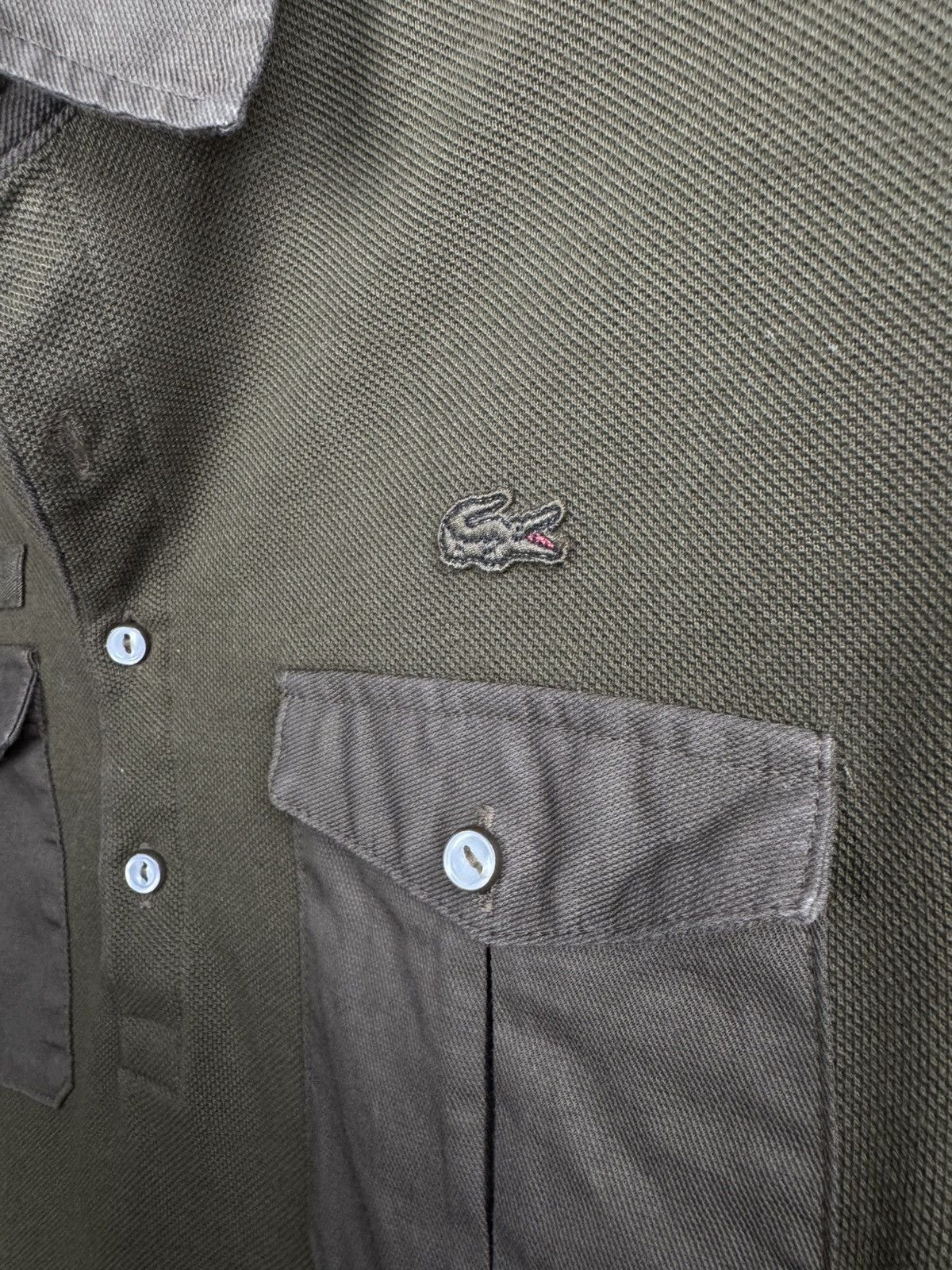 Lacoste Lacoste Khaki Green vintage slim fit rugby polo shirt Size US M / EU 48-50 / 2 - 8 Thumbnail