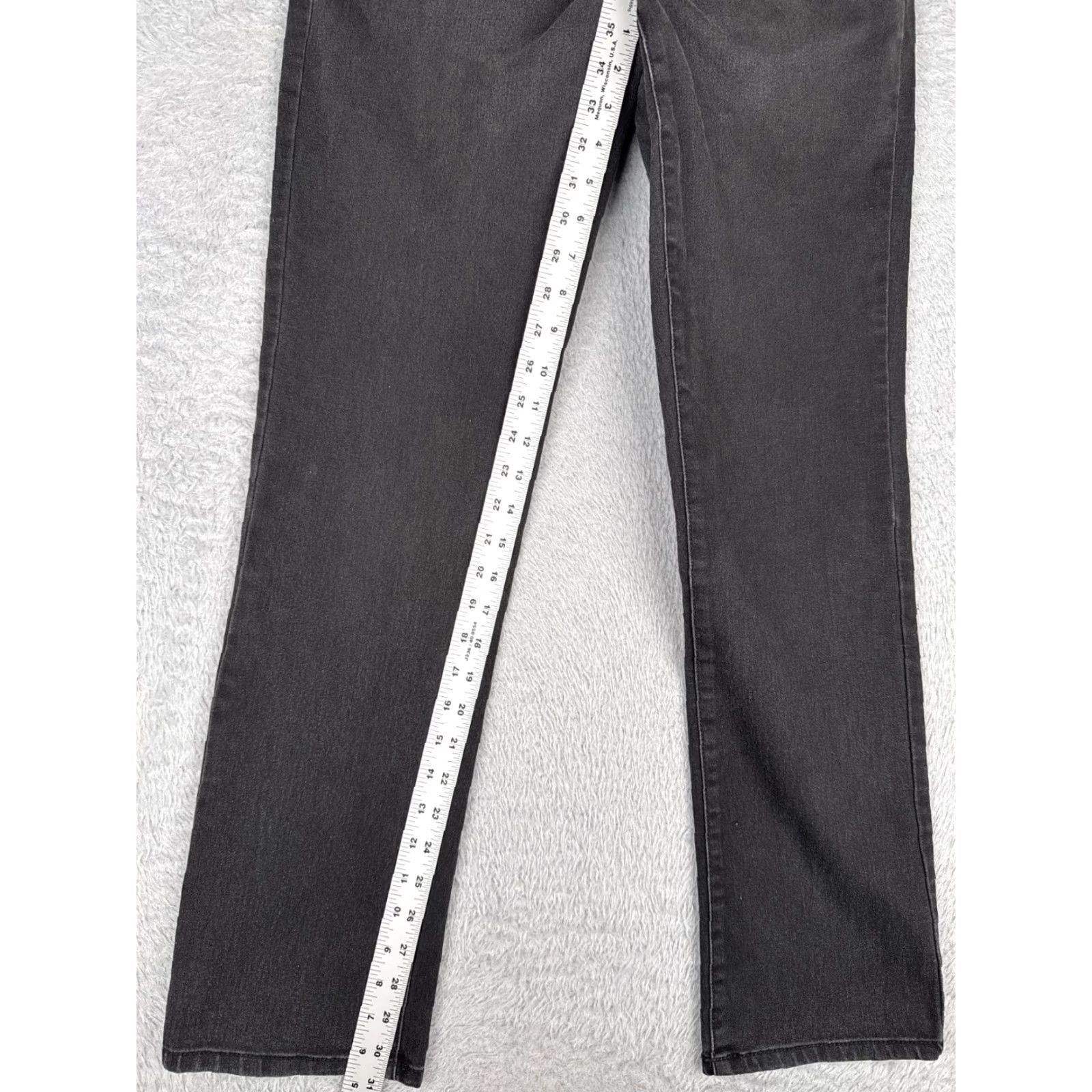 Charter Club Charter Club Jeans Womens 4 Black Denim Lexington Straight Leg Mid Rise 28x31 Size 27" / US 4 / IT 40 - 7 Thumbnail