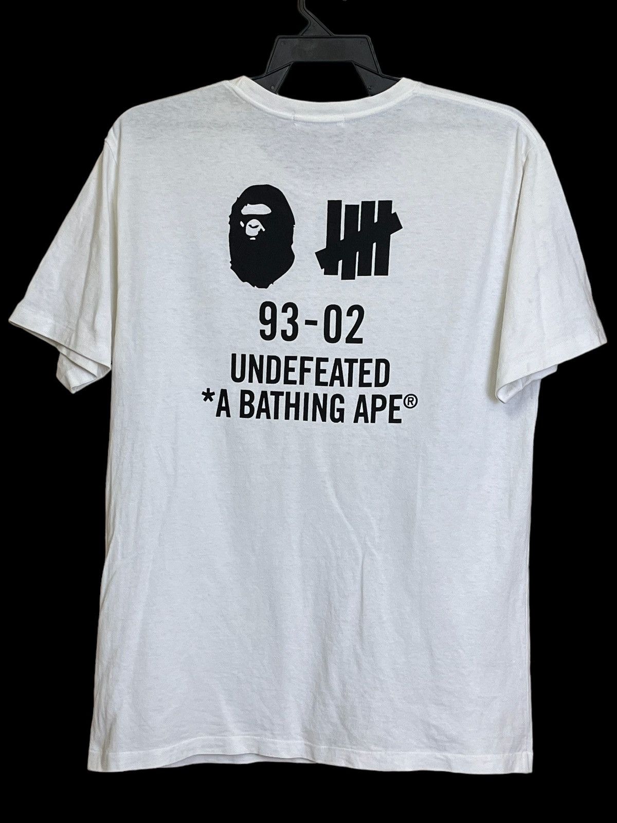 A Bathing Ape Bape Undefeated Samurai Men’s XL Black Short outlet Sleeve Rare T-shirt