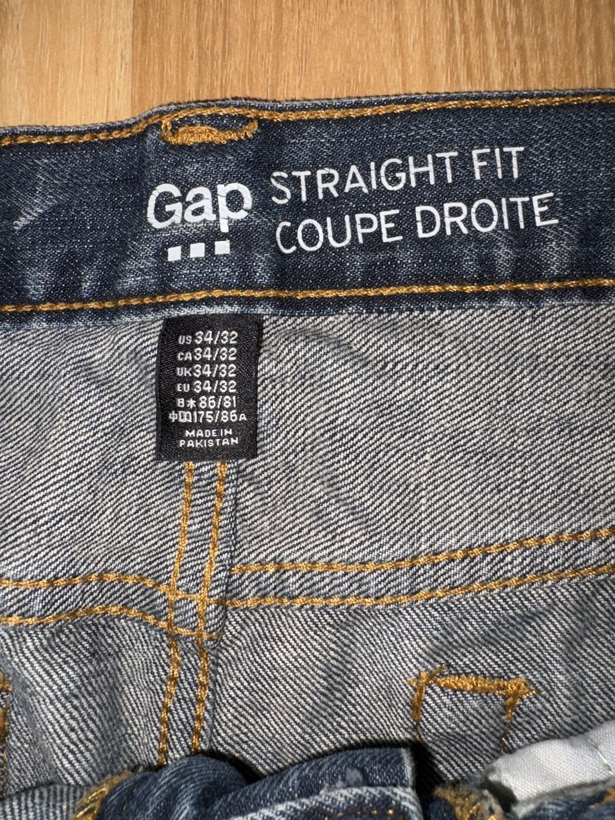 Gap Gap Straight Fit Jeans Dark Indigo- 34 Spring 2016 Archive Size US 34 / EU 50 - 7 Thumbnail