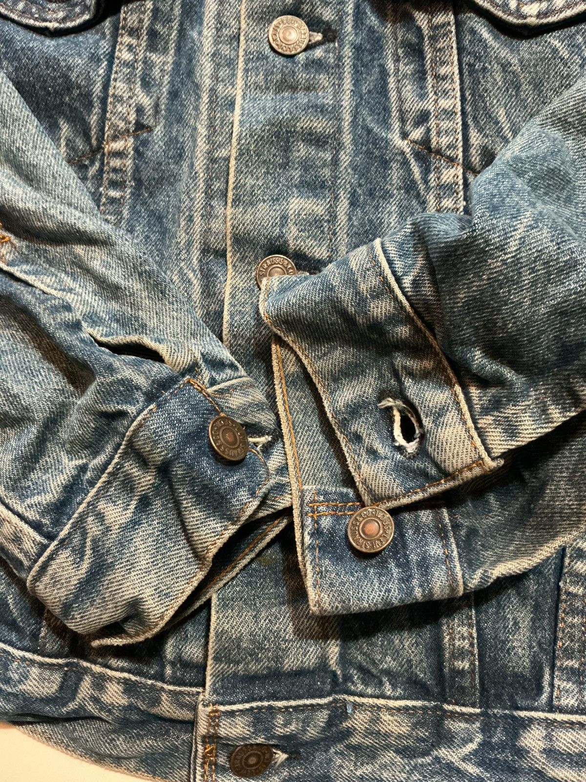 Levi's Vintage 70s 80s Levis Orange Tab Denim Trucker Jean Jacket Size US L / EU 52-54 / 3 - 7 Thumbnail
