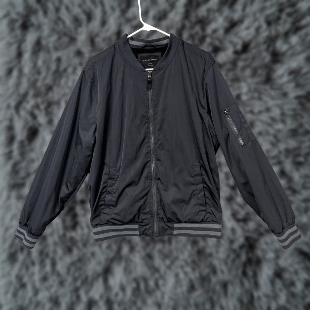 Vintage No boundaries Jacket M Urban Techwear Streetwear Lightweight Flight Varsity Bomber Coat Men Gray Retro Modern casual Size US M / EU 48-50 / 2 - 1 Thumbnail