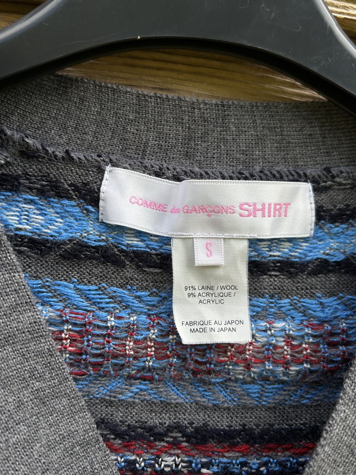 Comme des Garcons Comme Des Garcons Shirt Aztec Ornament Wool Cardigan Size S / US 4 / IT 40 - 7 Thumbnail