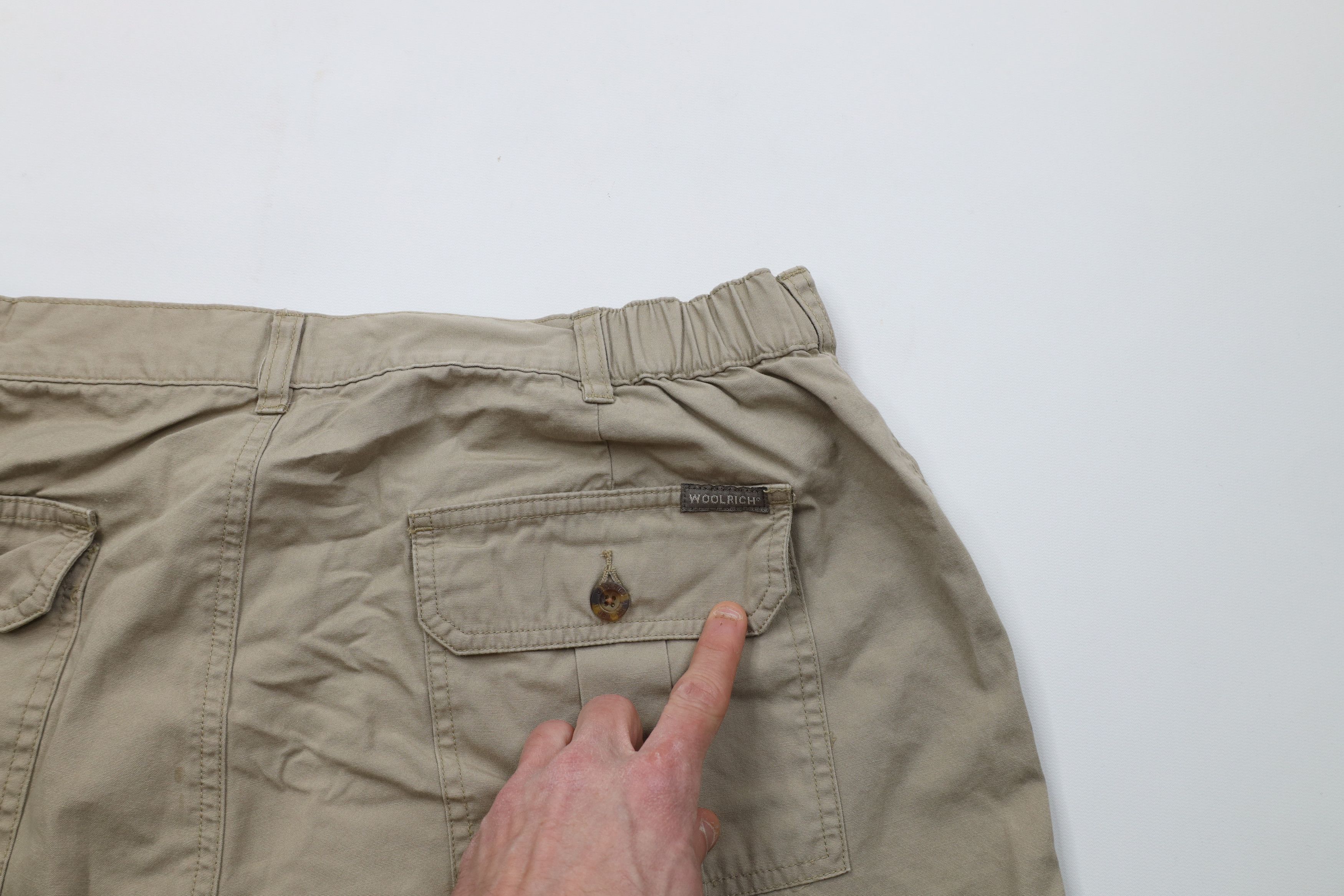 Woolrich Woolen Mills Vintage 90s Woolrich Above Knee Trekking Hiking Shorts Beige Size US 38 / EU 54 - 8 Thumbnail