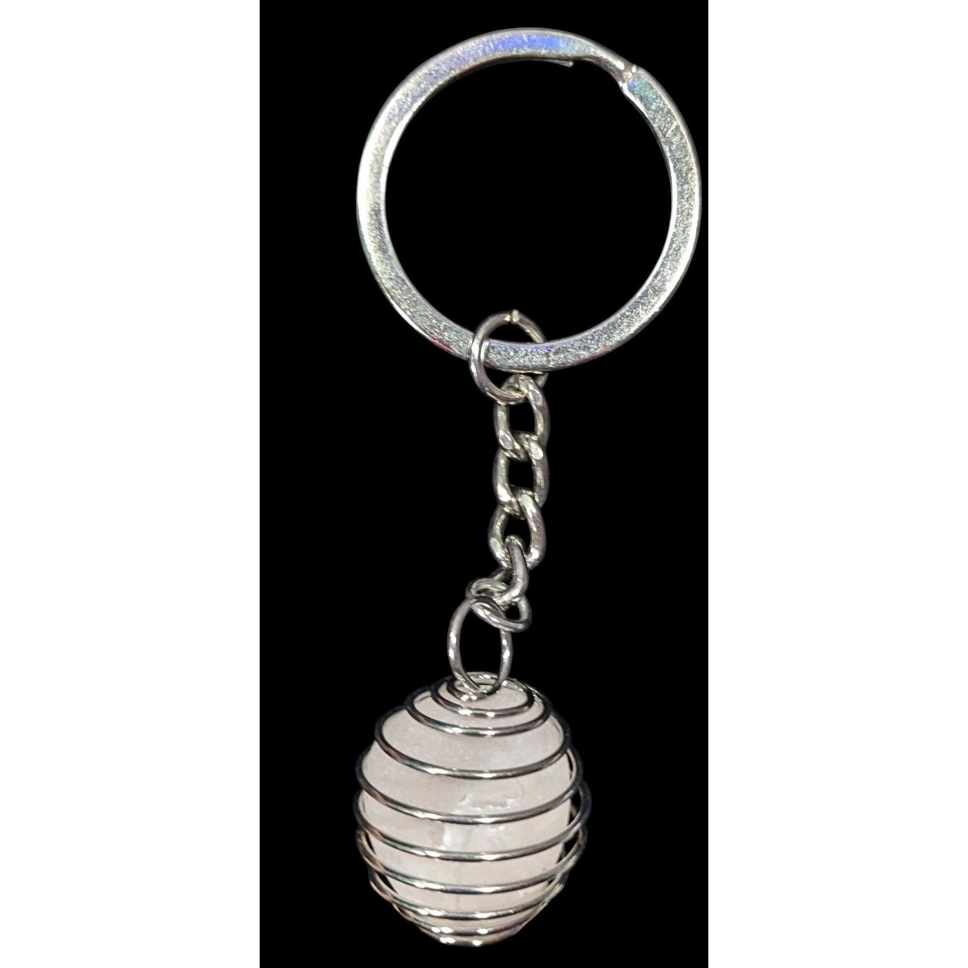 Other Modern Caged White Quartz Crystal Keychain Size ONE SIZE - 2 Thumbnail