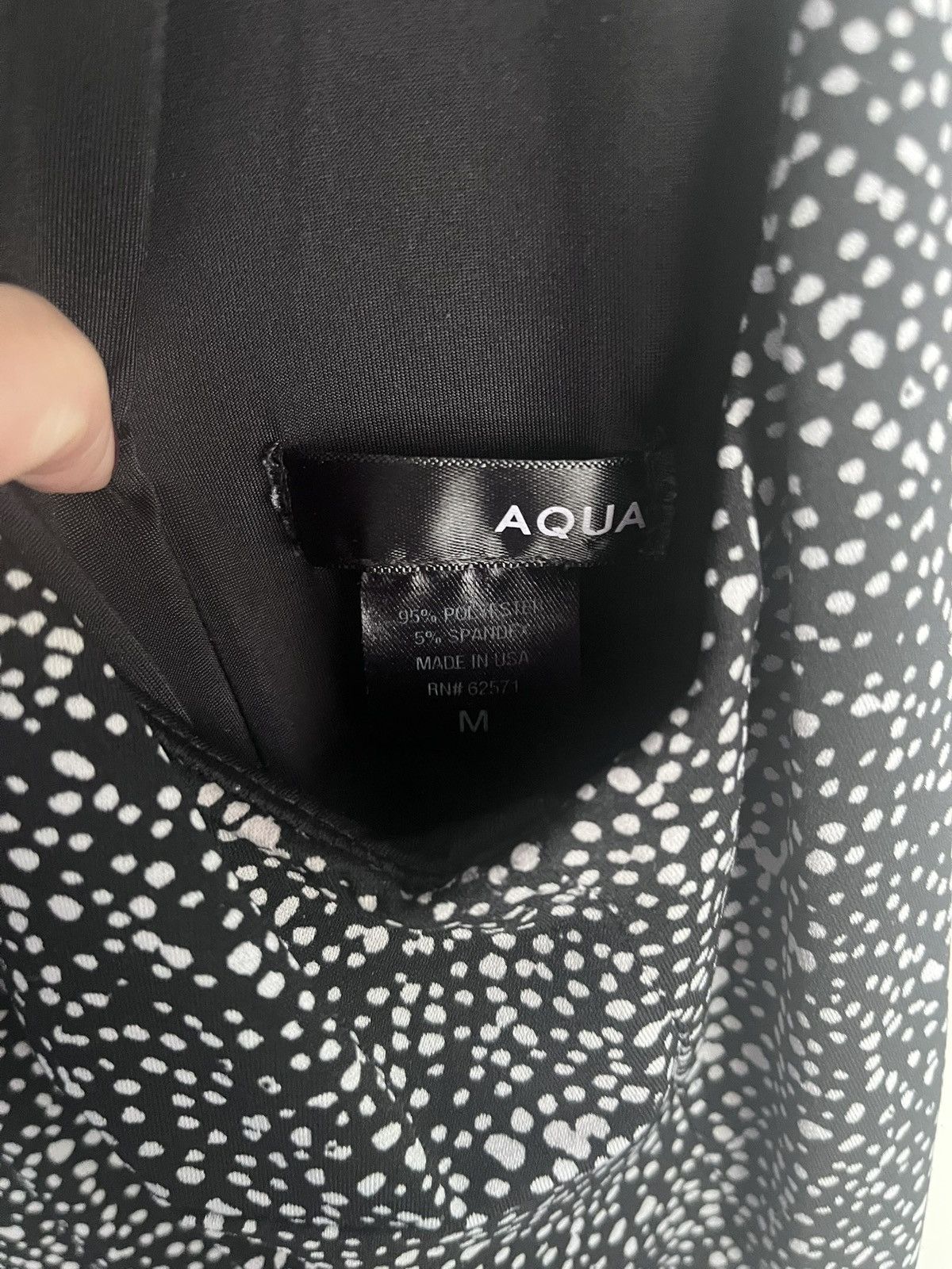 AQUA Aqua Black and White Halter Dress size M Size M / US 6-8 / IT 42-44 - 4 Thumbnail