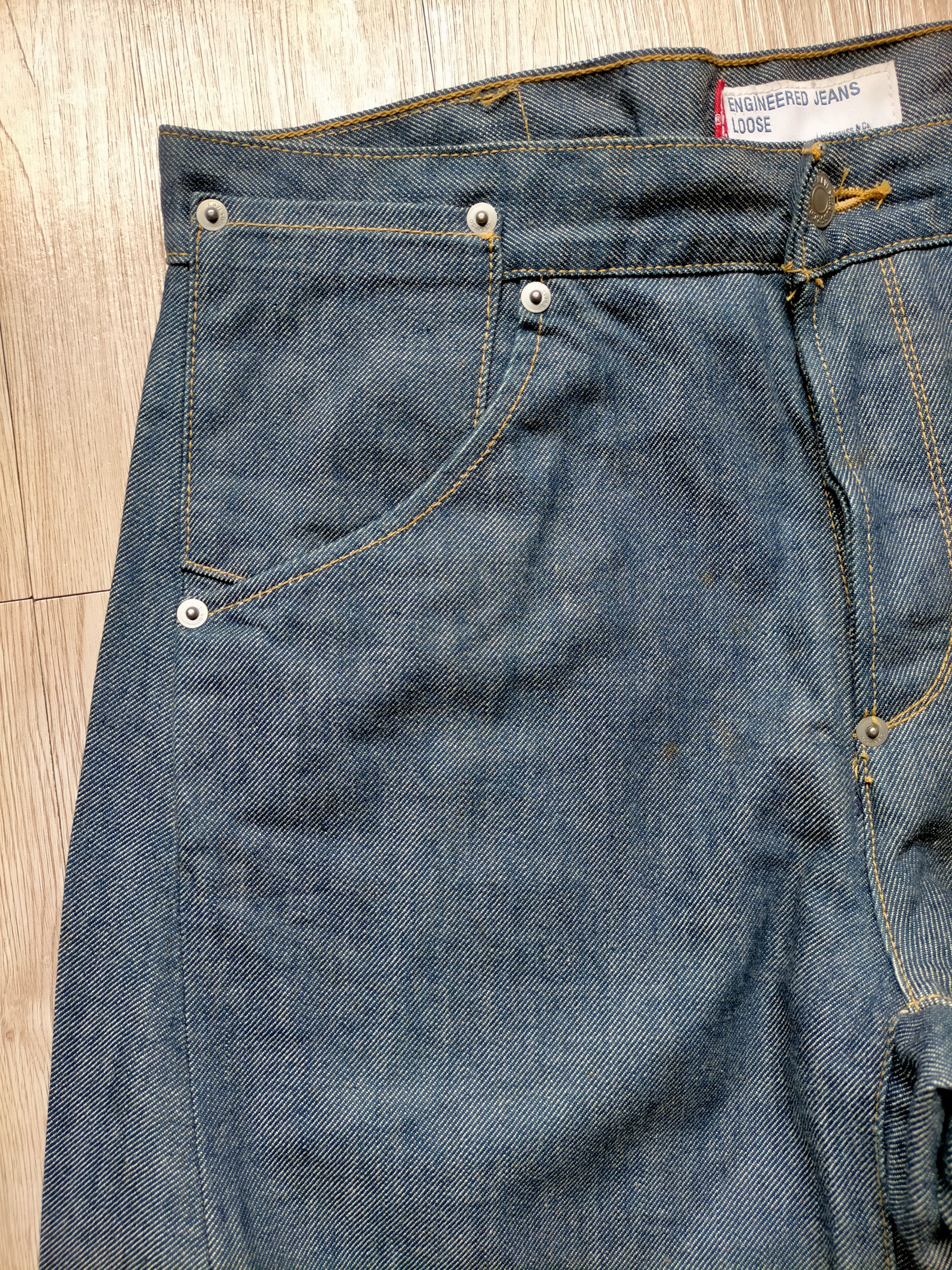 Levi's 2000s Levis Engineered Twist Leg Loose Rusty Denim Pants Size US 30 / EU 46 - 8 Thumbnail