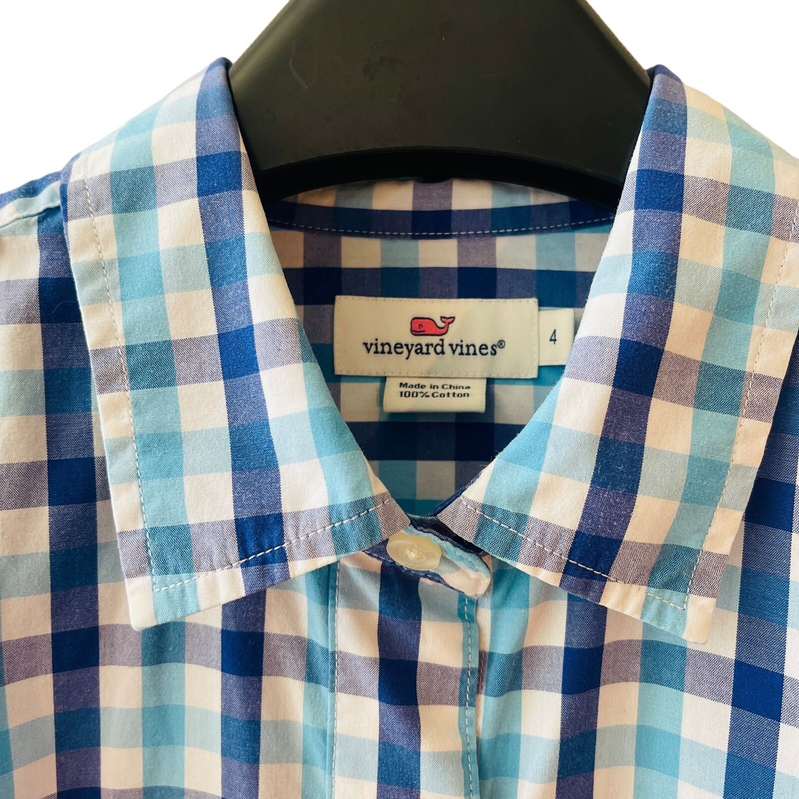 Vineyard Vines Vineyard Vines Gingham Plaid Poplin Button Down Shirt Size 4 Size S / US 4 / IT 40 - 3 Thumbnail