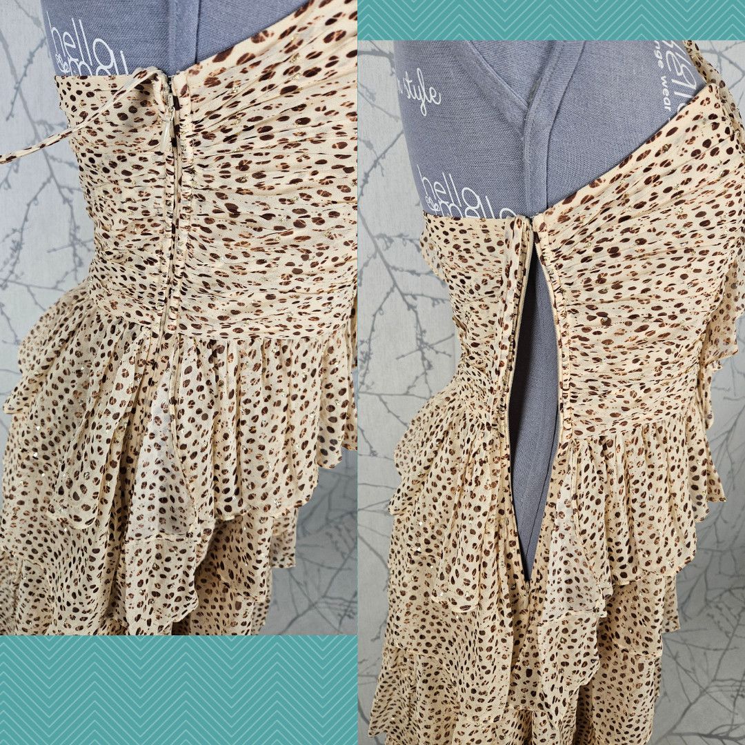 Ulla Johnson Ulla Johnson Ikat Leopard Dot Silk Ruffle Hazel Gown Size XS / US 0-2 / IT 36-38 - 9 Thumbnail
