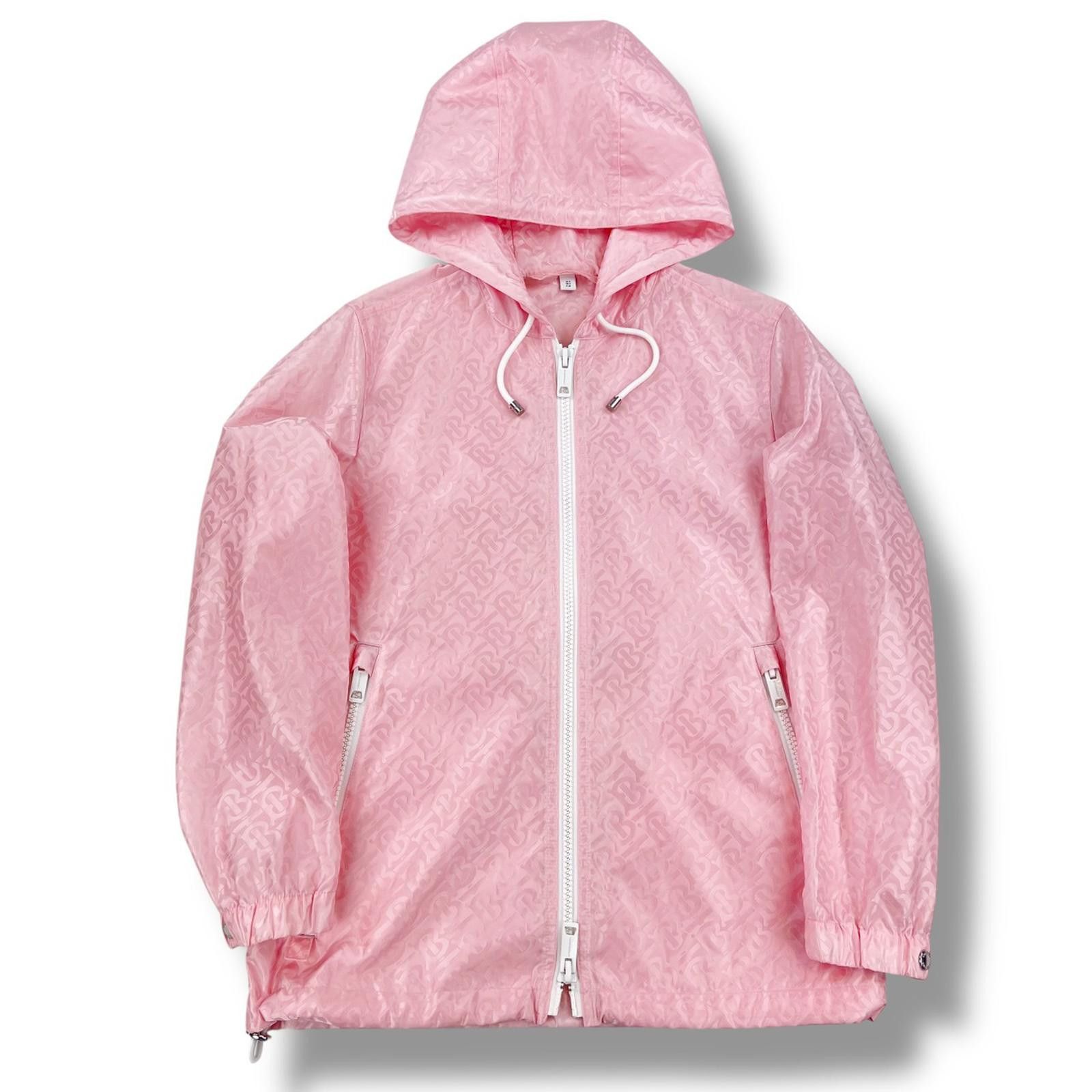 Burberry Burberry Women's Pink TB Monogram Windbreaker Jacket Size M / US 6-8 / IT 42-44 - 2 Thumbnail