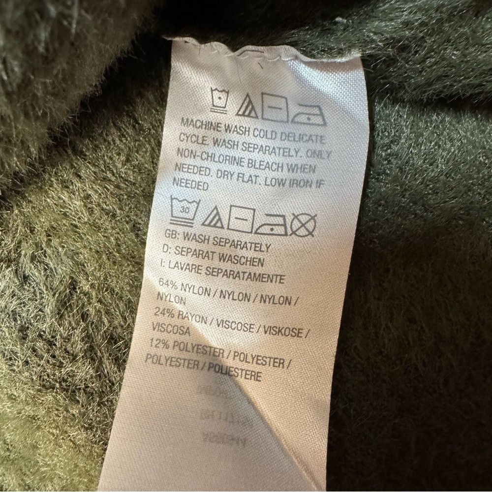 Other New Belle by Kim Gravel Fuzzy Olive Fuzzy Shirt Jacket Shac Size S / US 4 / IT 40 - 7 Thumbnail