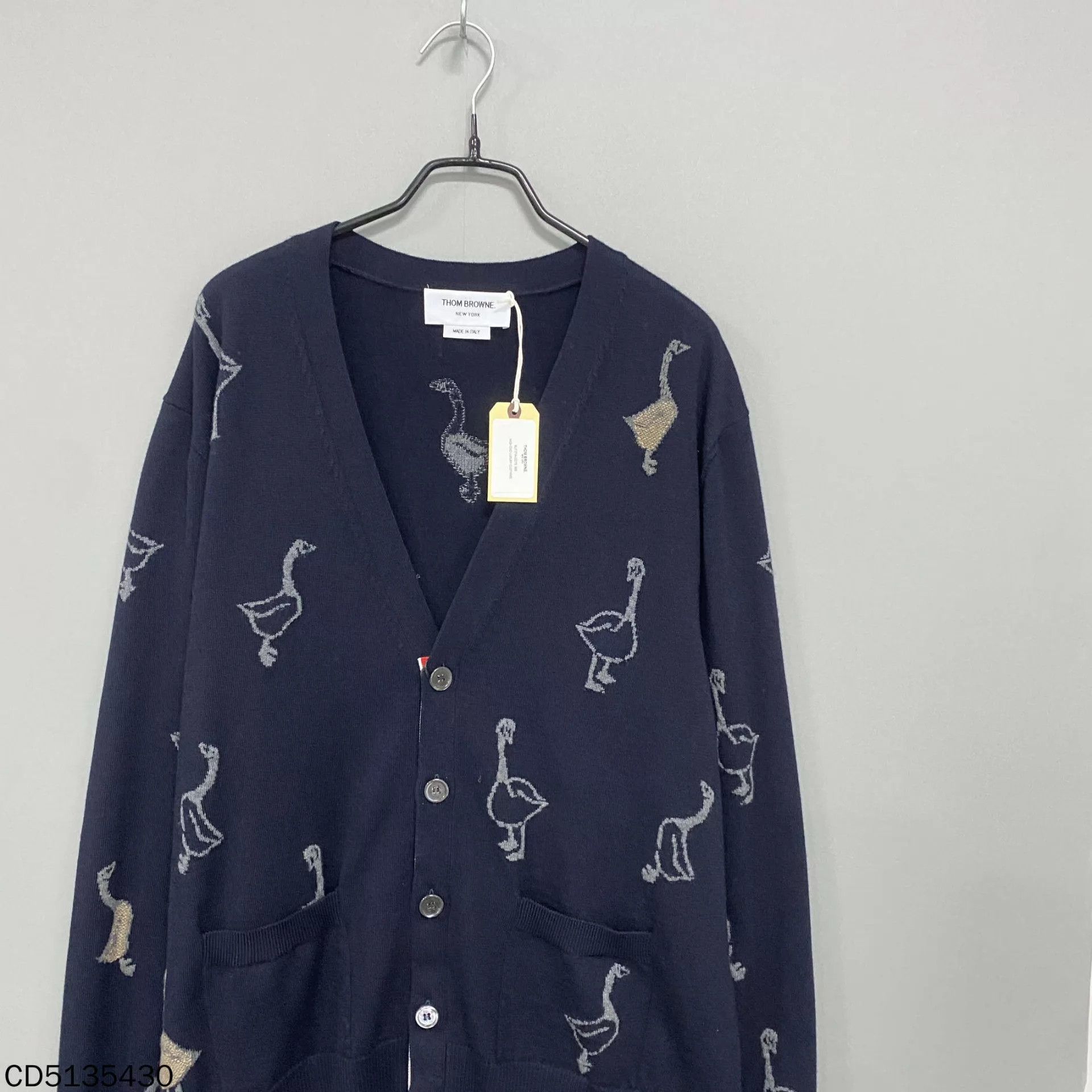Thom Browne Thom Browne 25 knit cardigan V-neck intarsia navy size 4 Size US XL / EU 56 / 4 - 2 Thumbnail