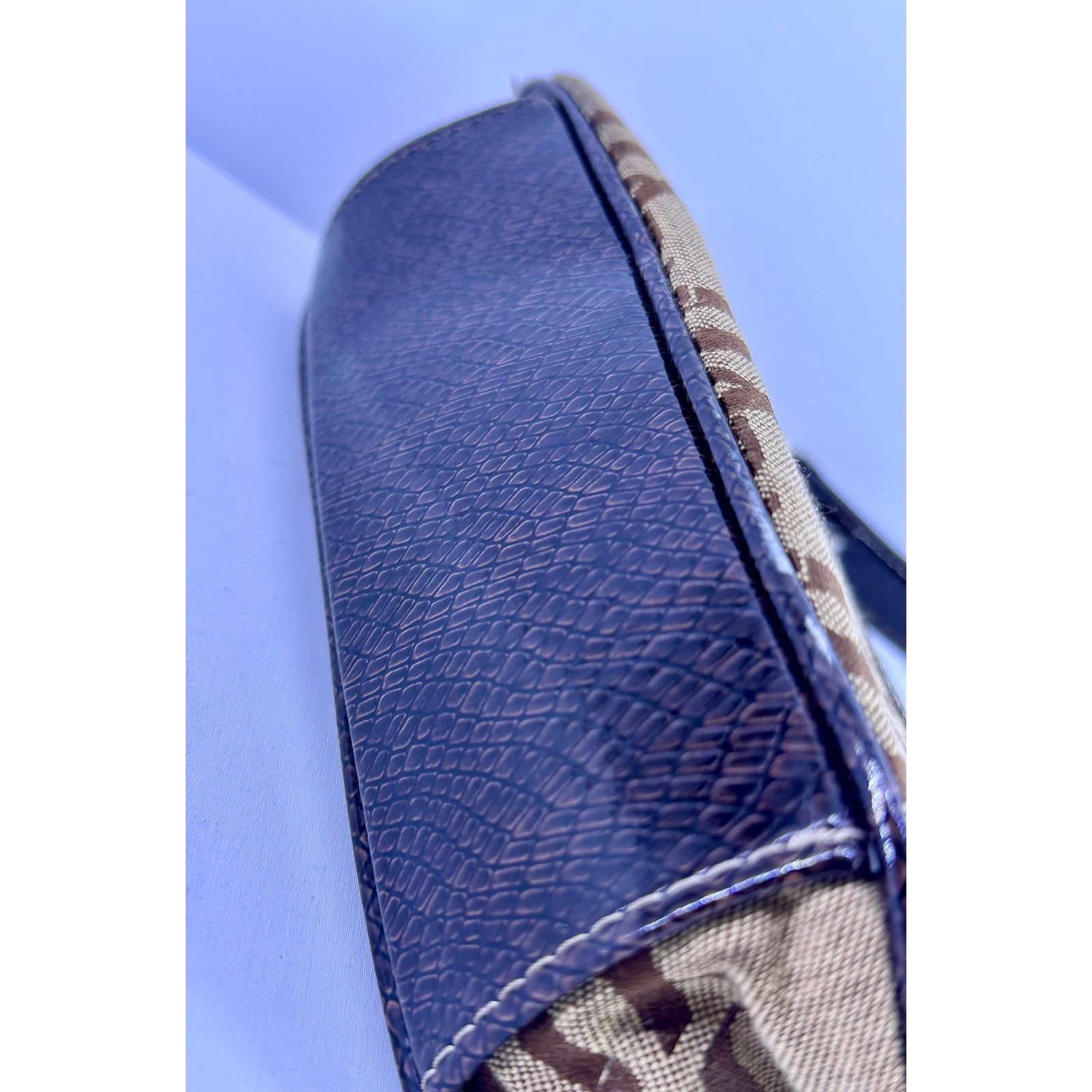 XOXO XOXO Vintage Y2K Faux Leather Trim Shoulder Mini Handbag Size ONE SIZE - 7 Thumbnail