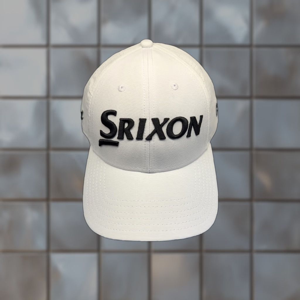 Dunlop Srixon Hat Cap Mens One Size White Adjustable Strapback Golf Hat Brand Srixon OSFM White Adjustable Strapback Cap Size ONE SIZE - 1 Thumbnail