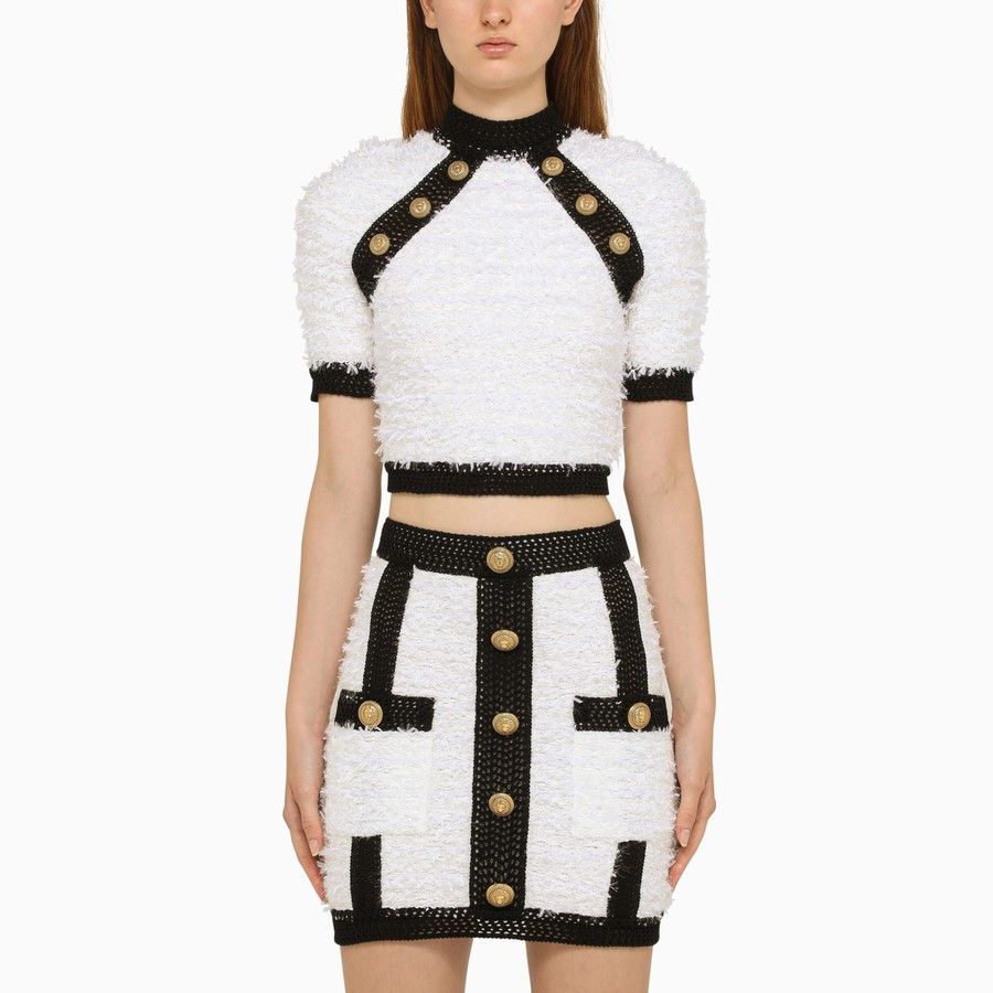 Image of Balmain O1D2Blof0124 Tank Top In White, Women's (Size XS)