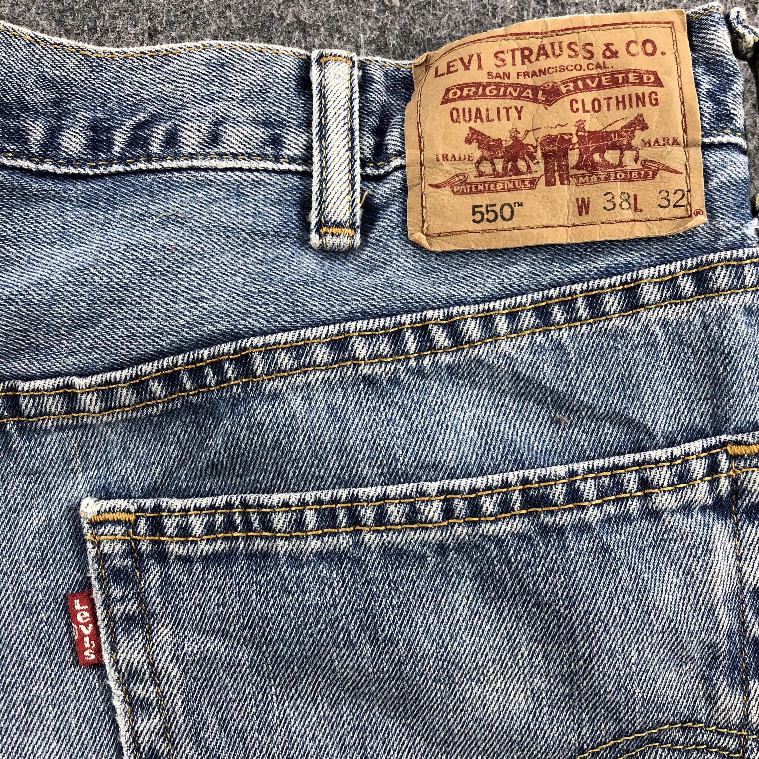 Levi's Vintage Levis 550 Jeans Stone Wash Denim-J1069 Size US 38 / EU 54 - 5 Thumbnail