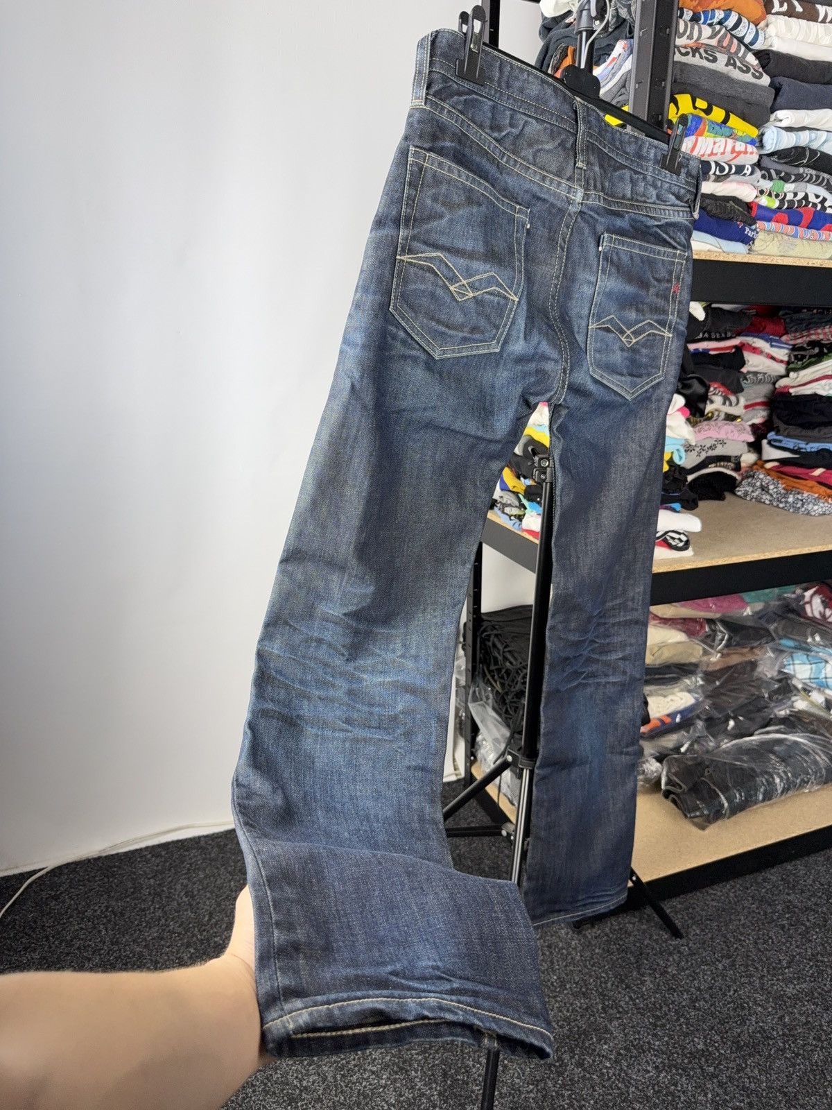 Replay Luxury 00s Replay Blue Denim pants Jeans W31 Vintage Italy Size US 31 - 10 Thumbnail