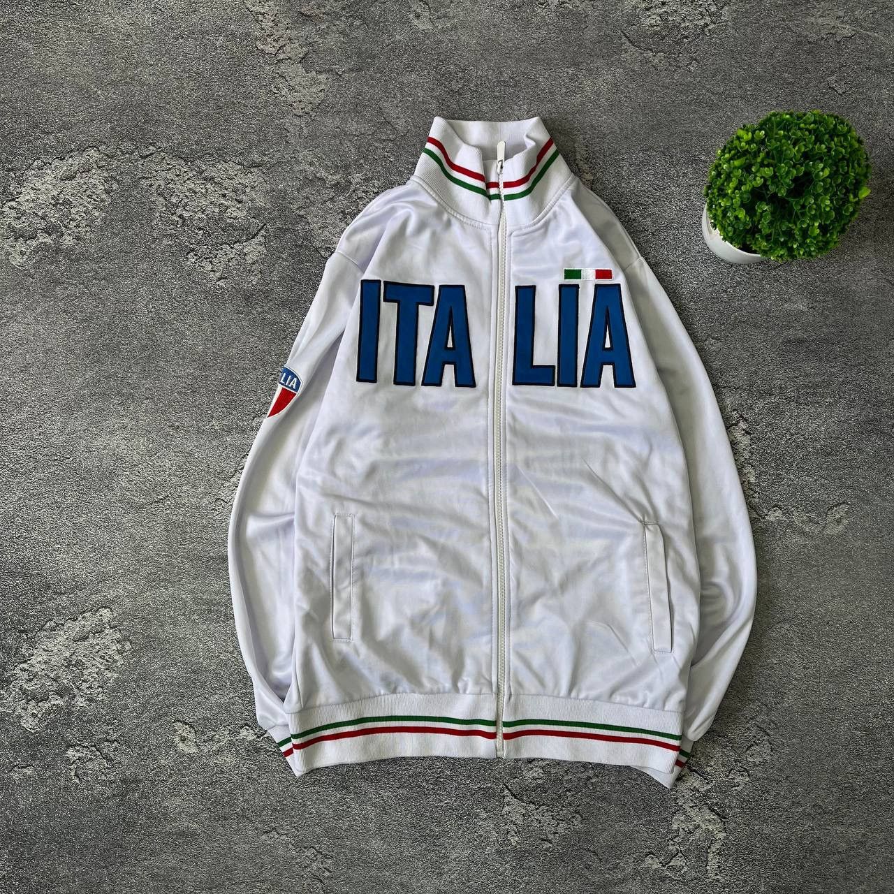 Other Y2K Rare 🇮🇹 White Italia Team big center logo Soccer Zip Size US S / EU 44-46 / 1 - 1 Thumbnail