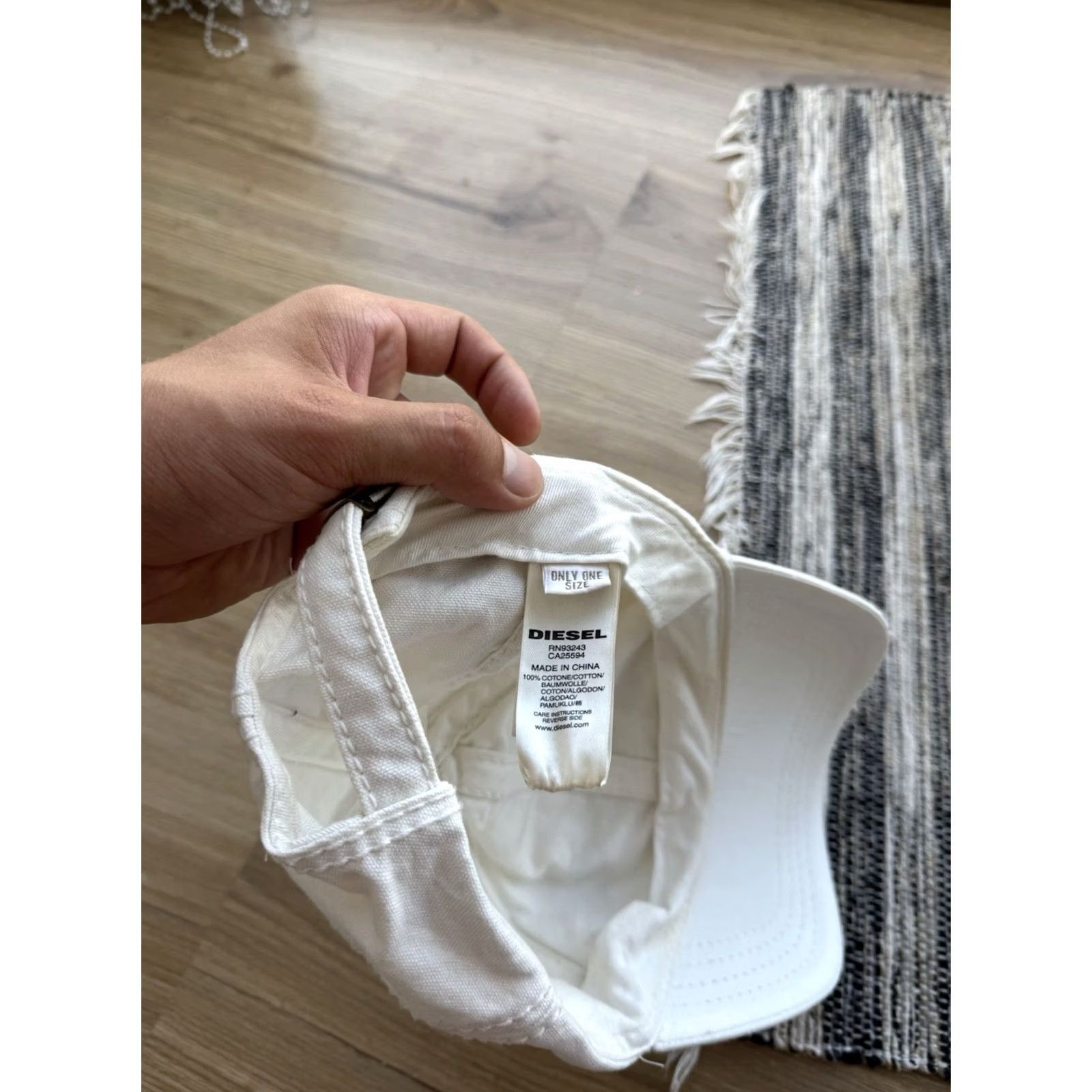 Diesel VINTAGE Diesel White Japan Style Logo Rare Cap Hat One Size Retro Men Size ONE SIZE - 7 Thumbnail
