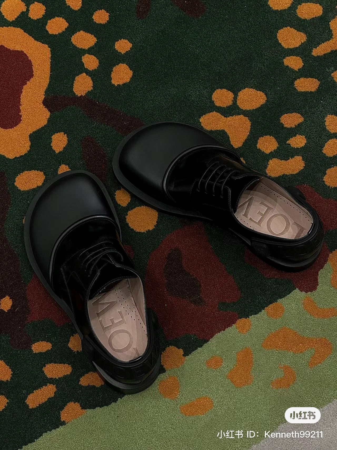Loewe Loewe 2024 Rubber Toe Cap Derby Shoe in Black Size US 11 / EU 44 - 4 Thumbnail