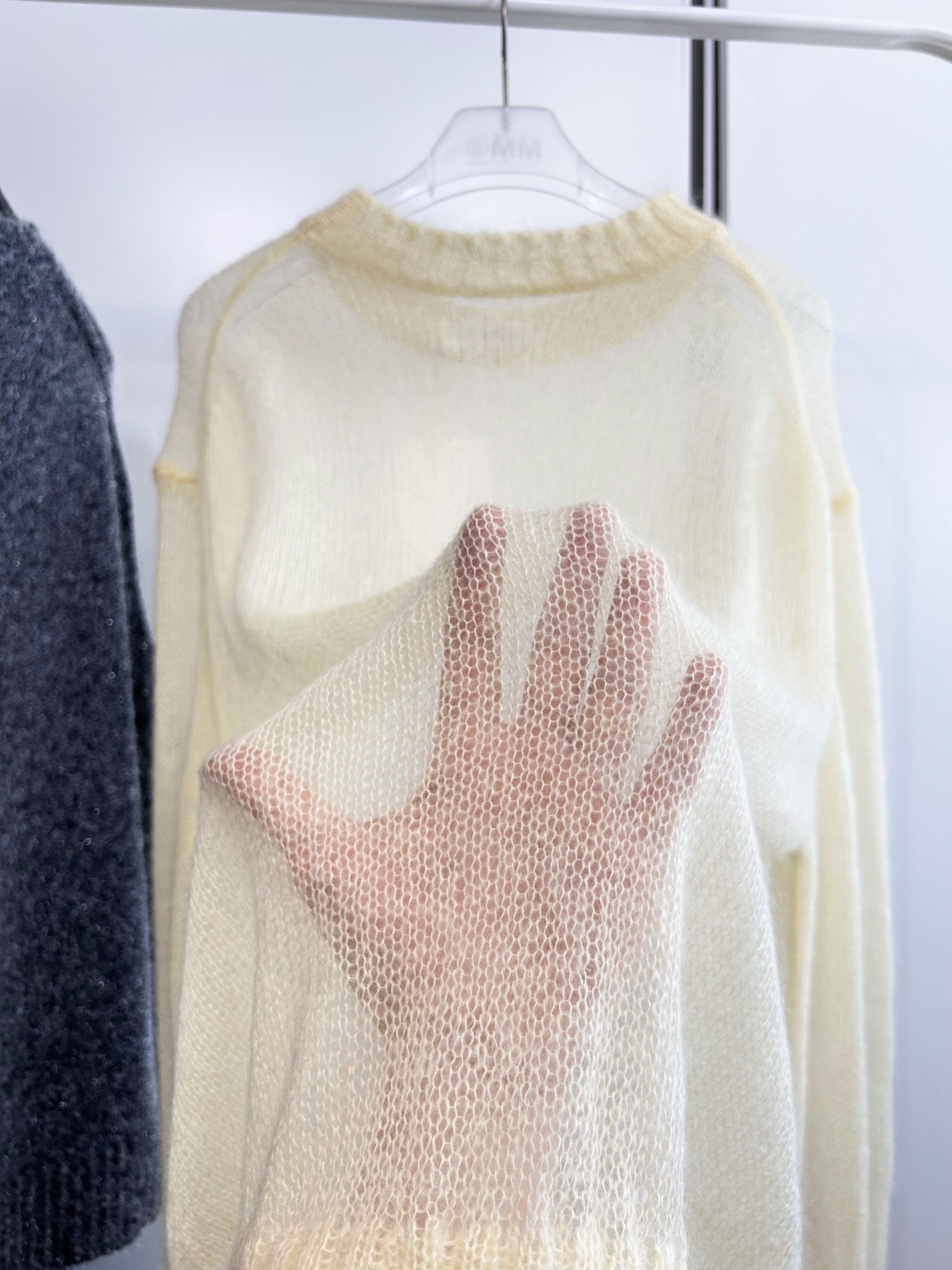 Jil Sander JIL SANDER Butter Yellow Sheer Knit Size US L / EU 52-54 / 3 - 7 Thumbnail