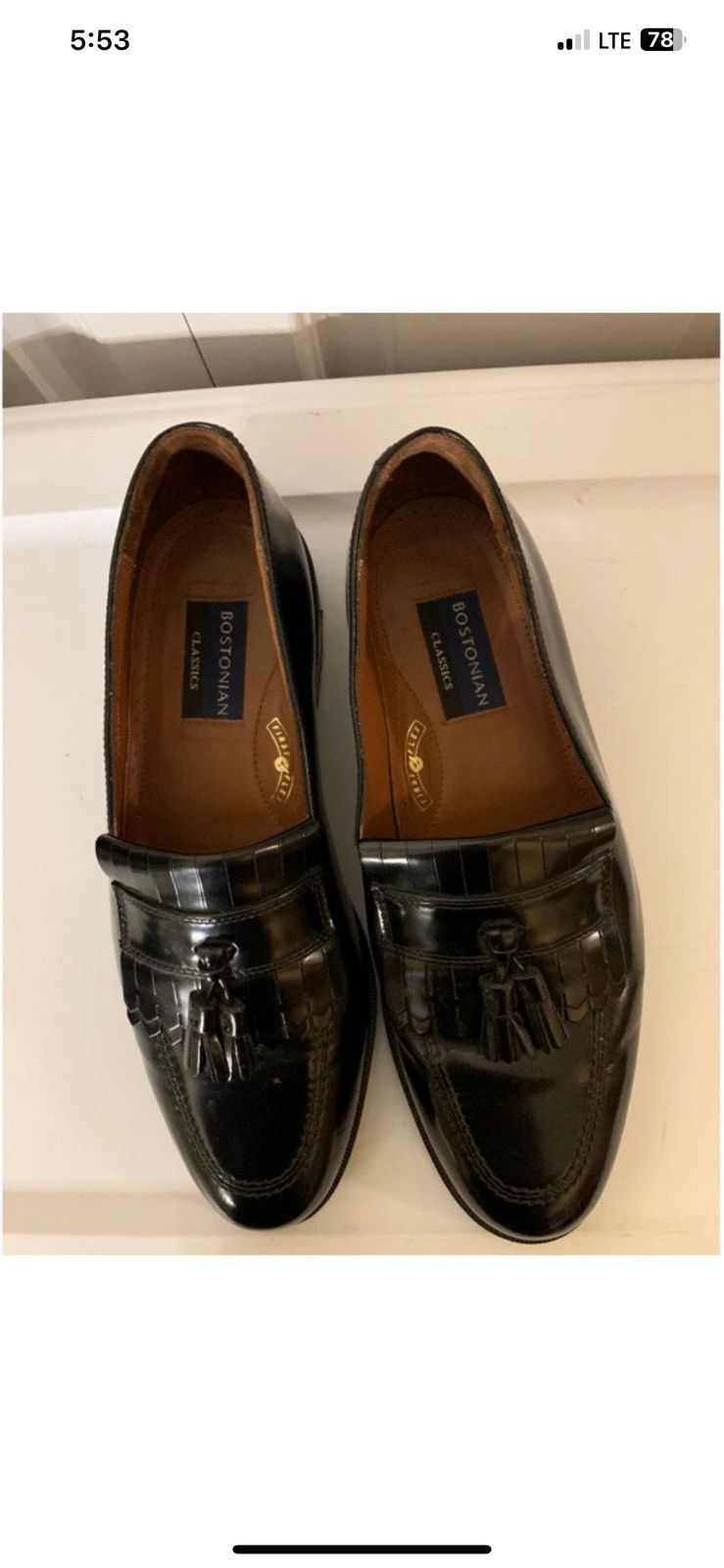 Bostonian Bostonian mens sz 10M loafers tassel black leather slipon Size US 10 / EU 43 - 9 Thumbnail