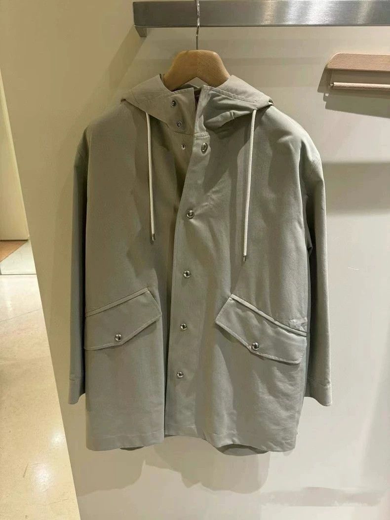 Loro Piana LORO PIANA Men's hooded casual trench coat Size US M / EU 48-50 / 2 - 1 Thumbnail