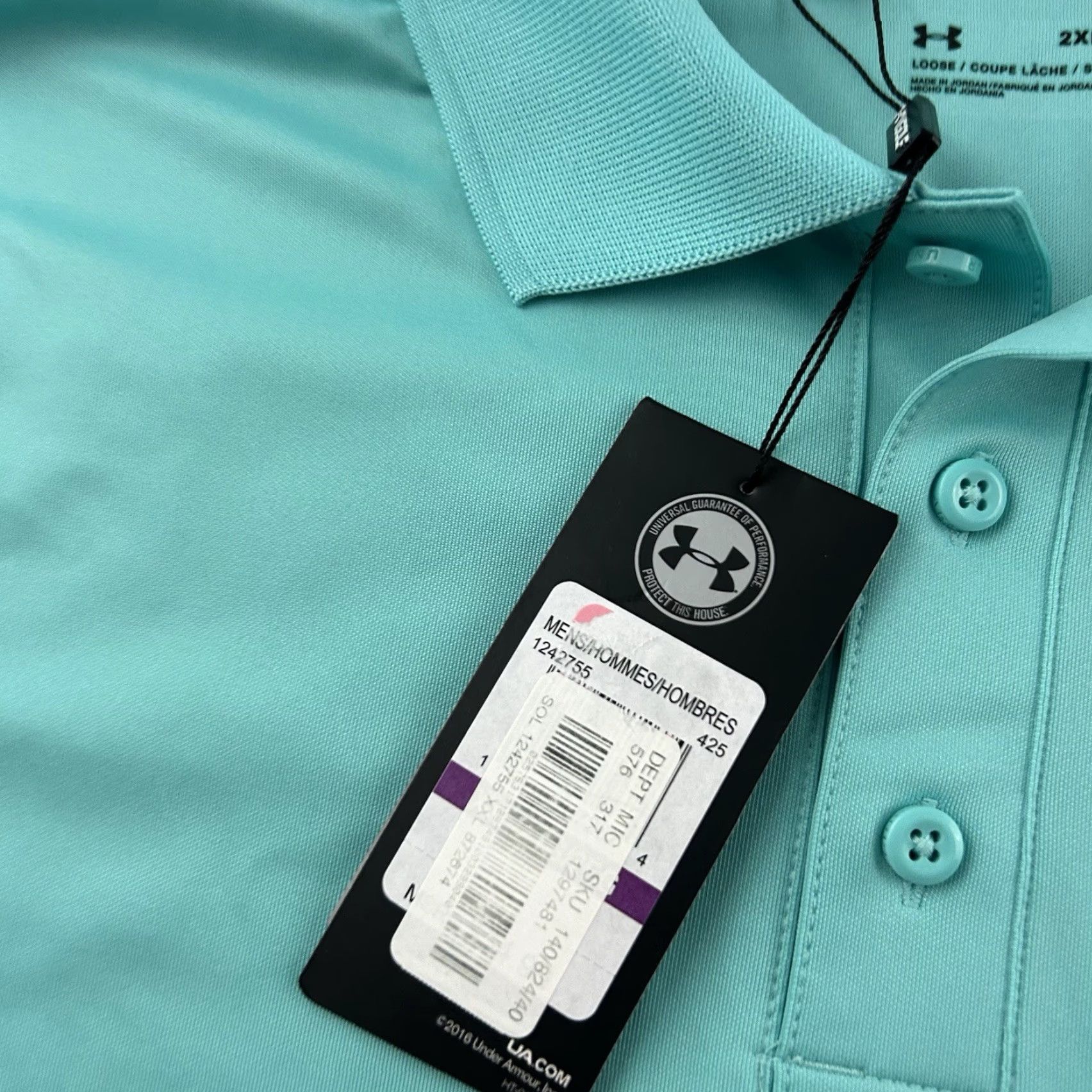 Under Armour Under Armour HeatGear Short Sleeve Golf Polo Shirt Men's 2XL Teal Green Shirt Polos Mens 2XL HeatGear Size US XXL / EU 58 / 5 - 4 Thumbnail