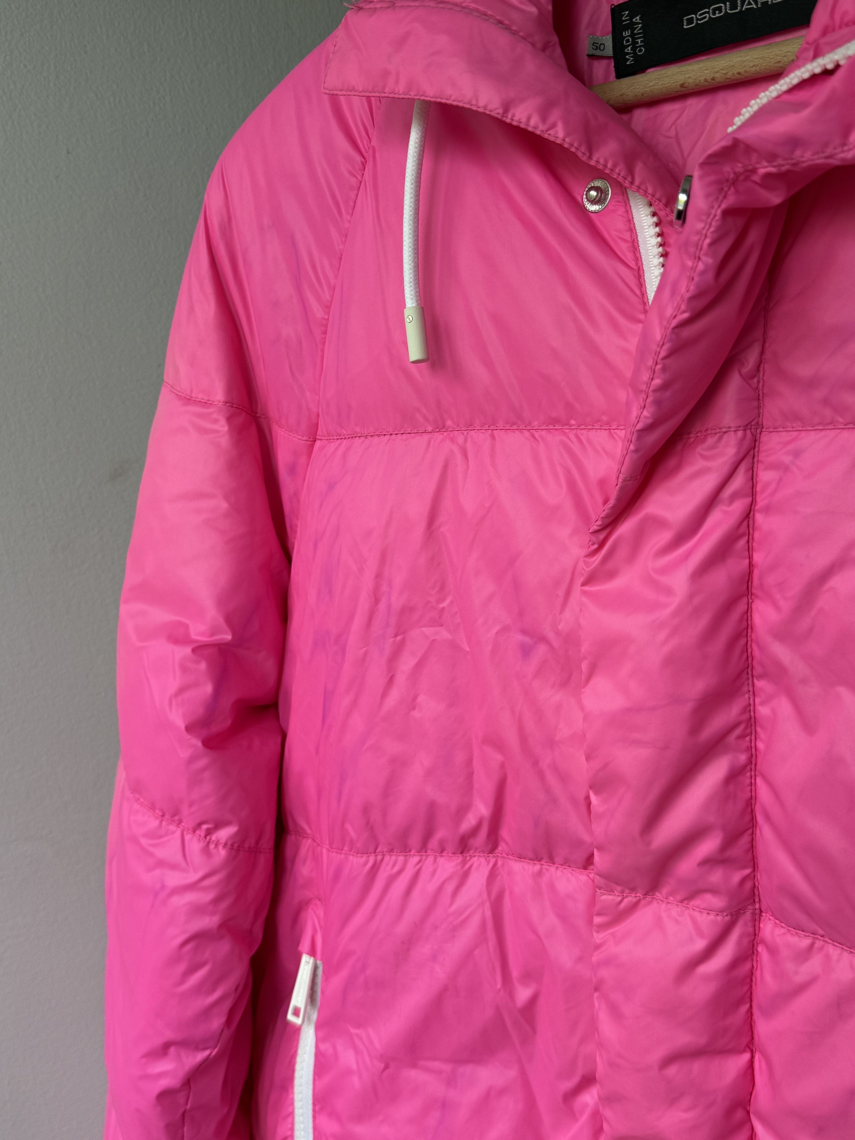 Dsquared2 Dsquared2 Pink Nylon Real Down Feather Puffer Padded Jacket Size US M / EU 48-50 / 2 - 9 Thumbnail